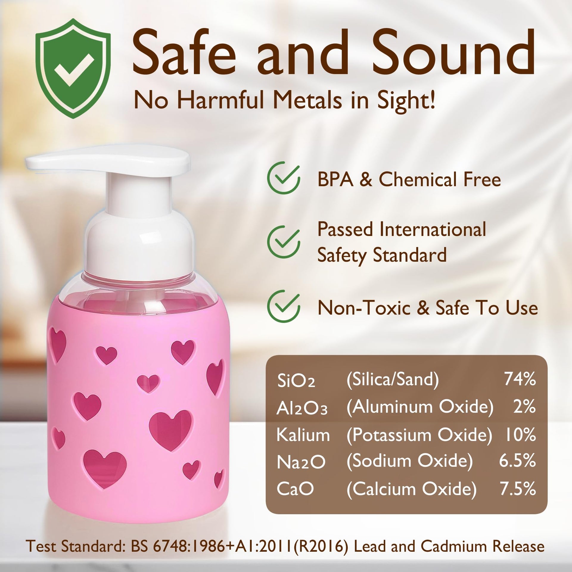 Foaming Hand Soap Dispenser Glass