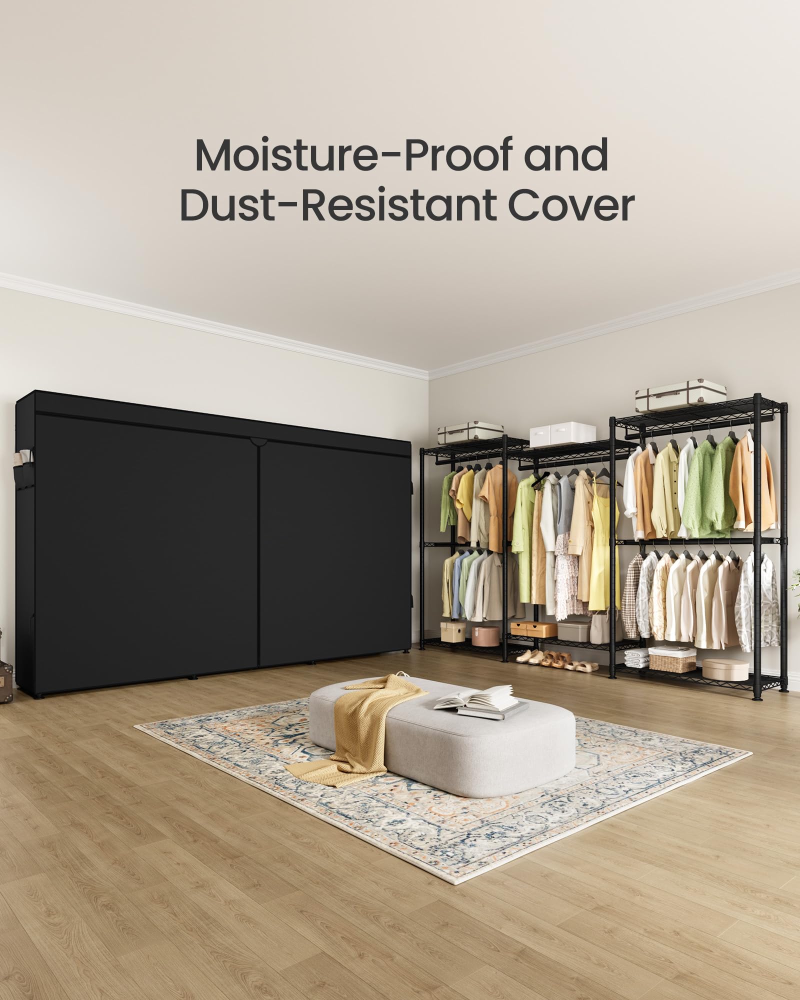Heavy Duty Rolling Clothes Rack