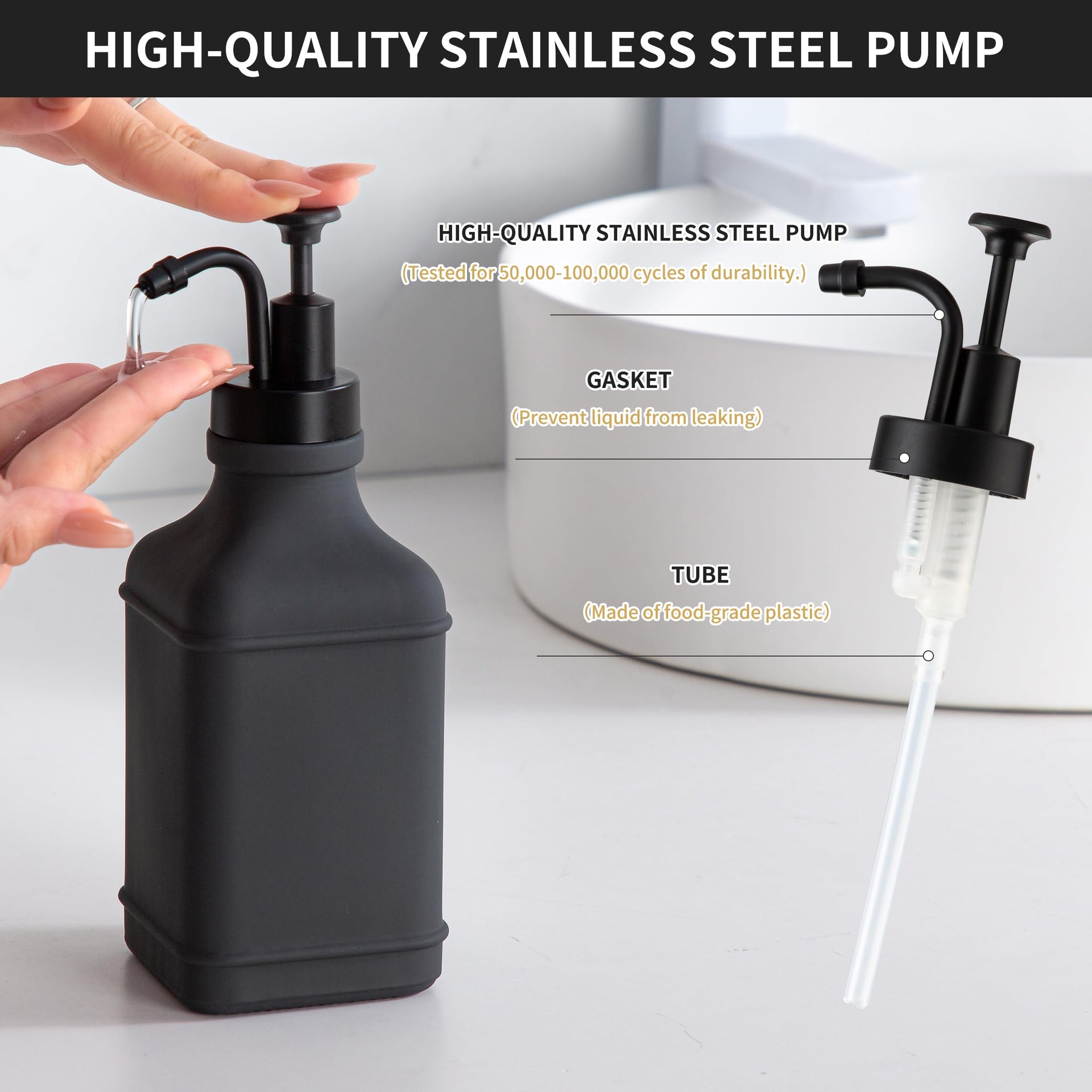 Dark Gray Soap Dispenser