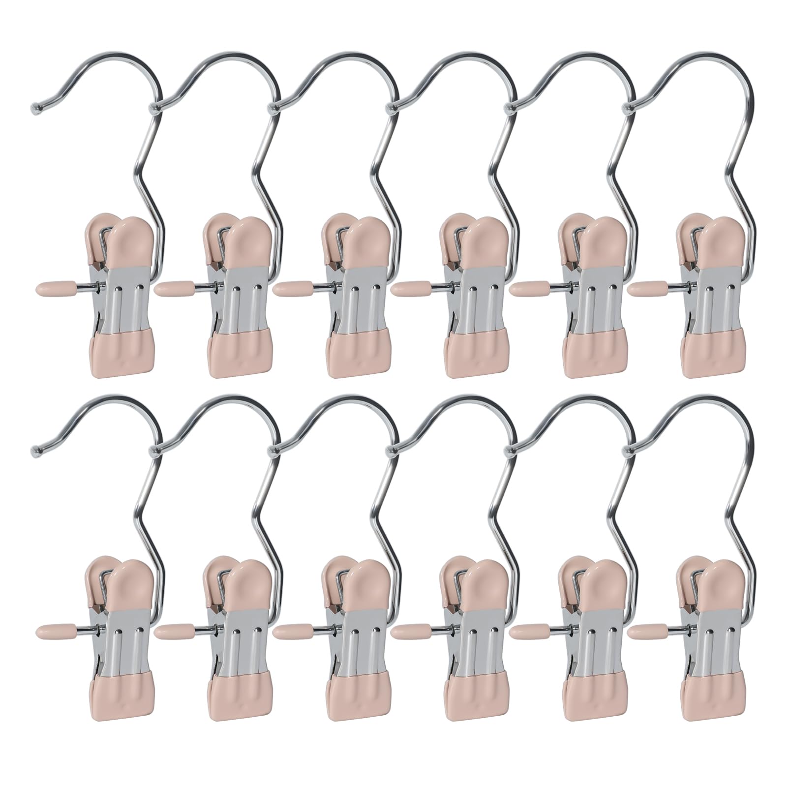 15 30Pcs Upgrade Double Head Clamp Dipped Clothespin for Laundry Hooks with Clips