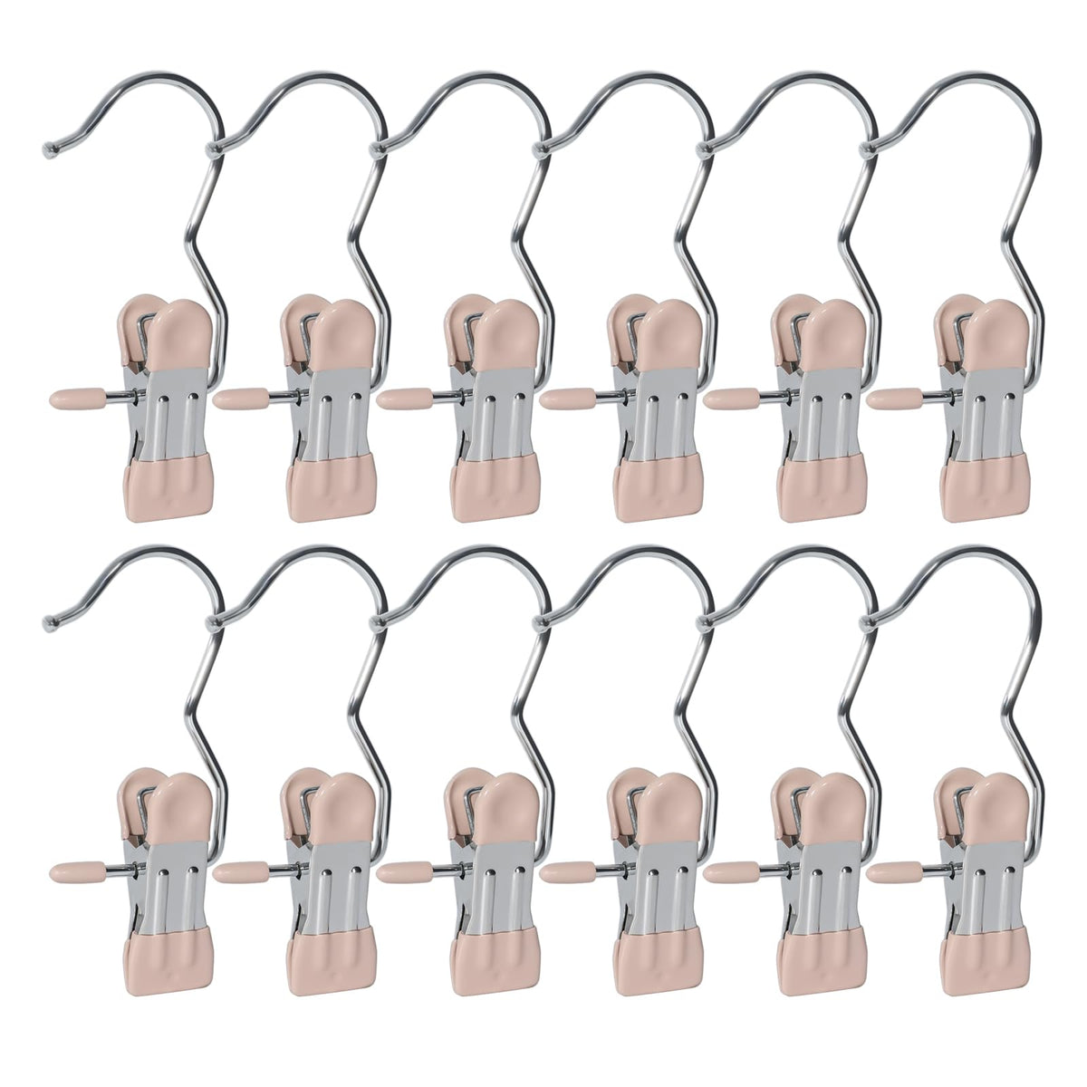 15 30Pcs Upgrade Double Head Clamp Dipped Clothespin for Laundry Hooks with Clips