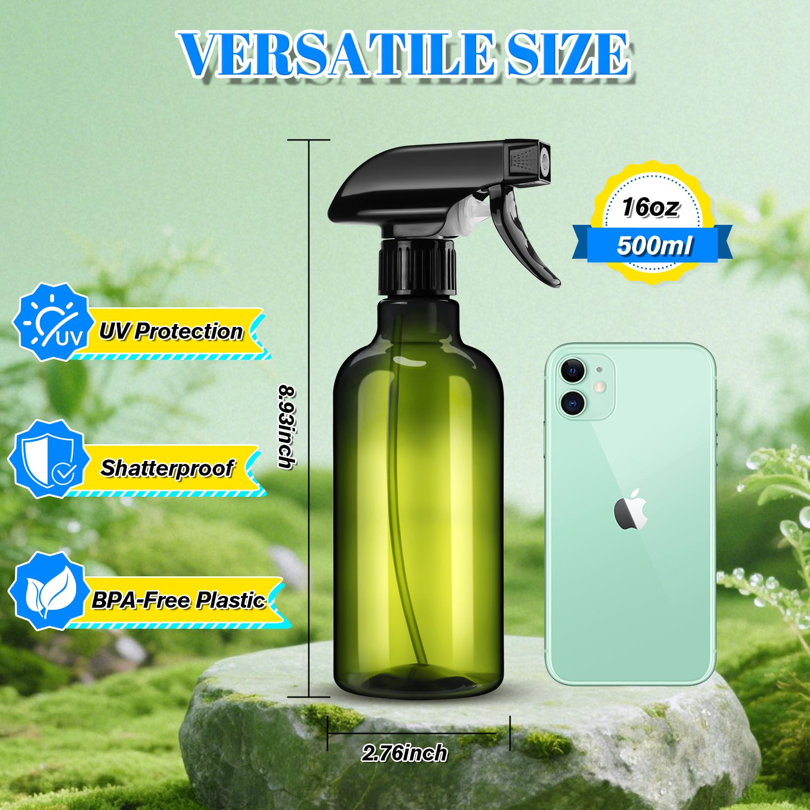 2 Pack Spray Bottles for Hair (2 Count)