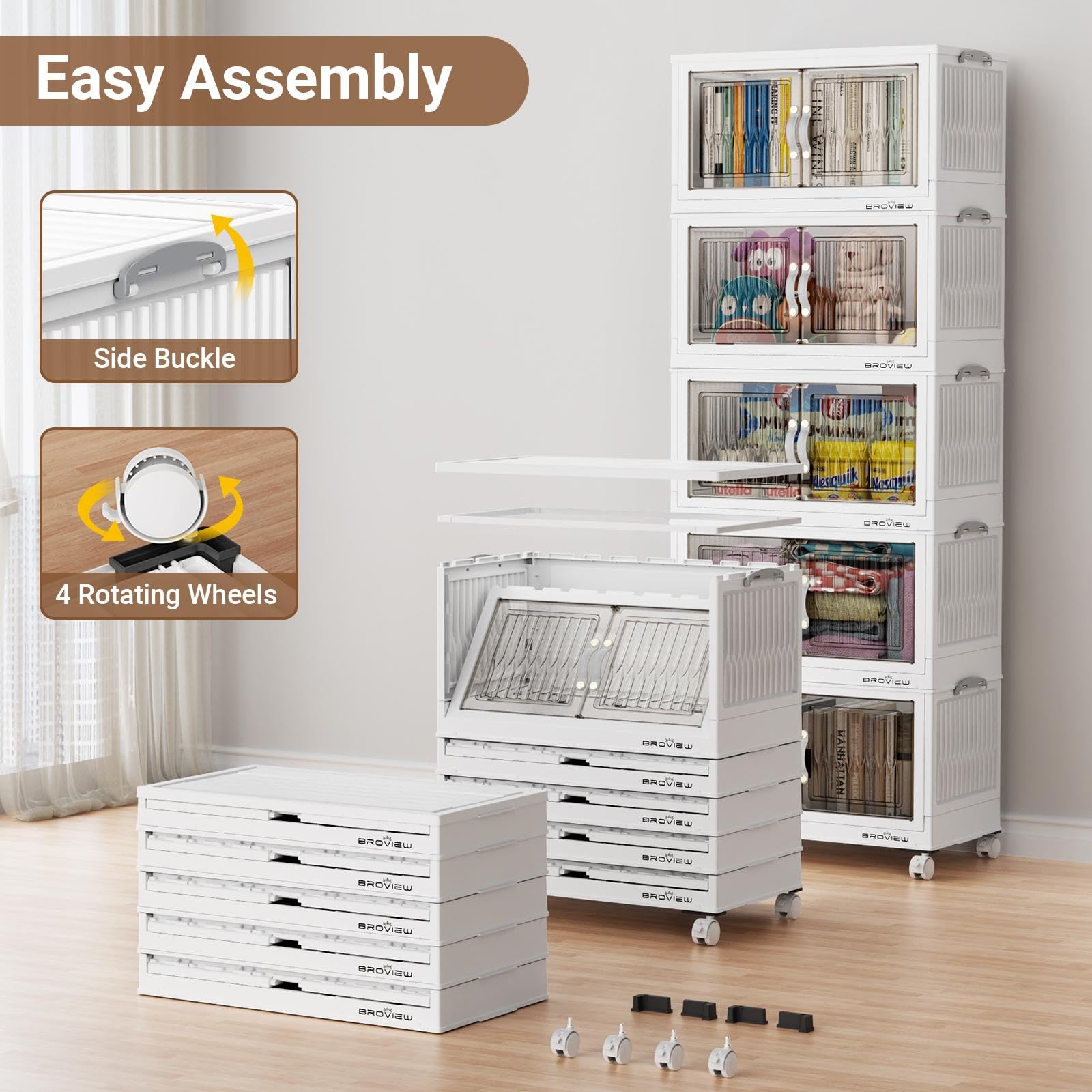 240Qt Stackable Storage Bins with Lid (4 Count)