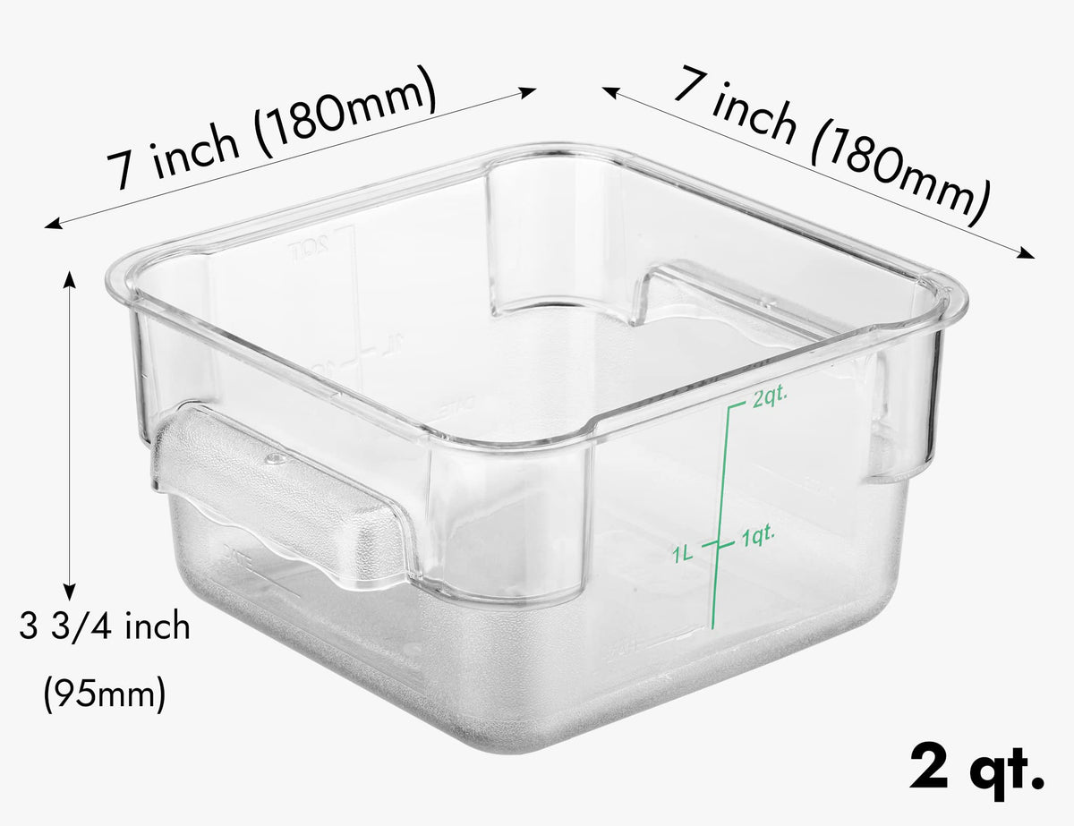 4 Pack Food Storage Container with Green Lid (4 Count)