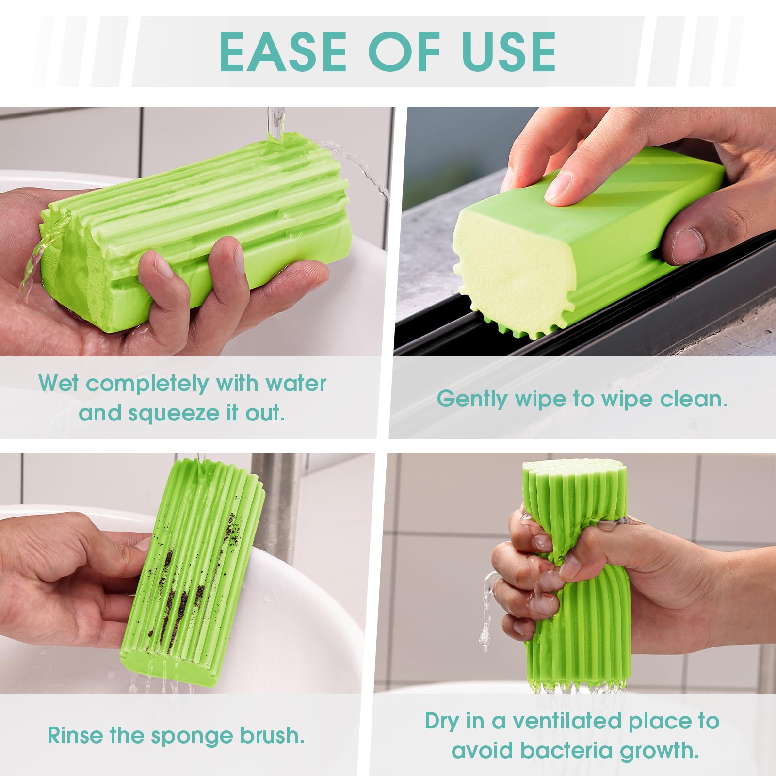 4 Pack Damp Dusting Sponge Duster (4 Count)