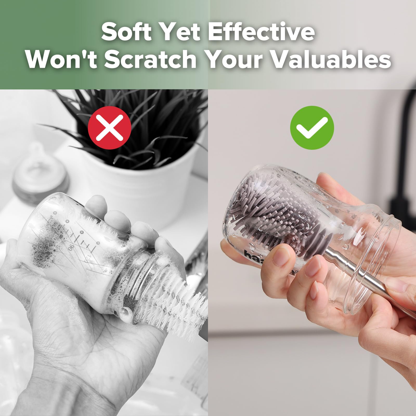 Silicone Cleaning Brush for Baby Bottles and Crevices