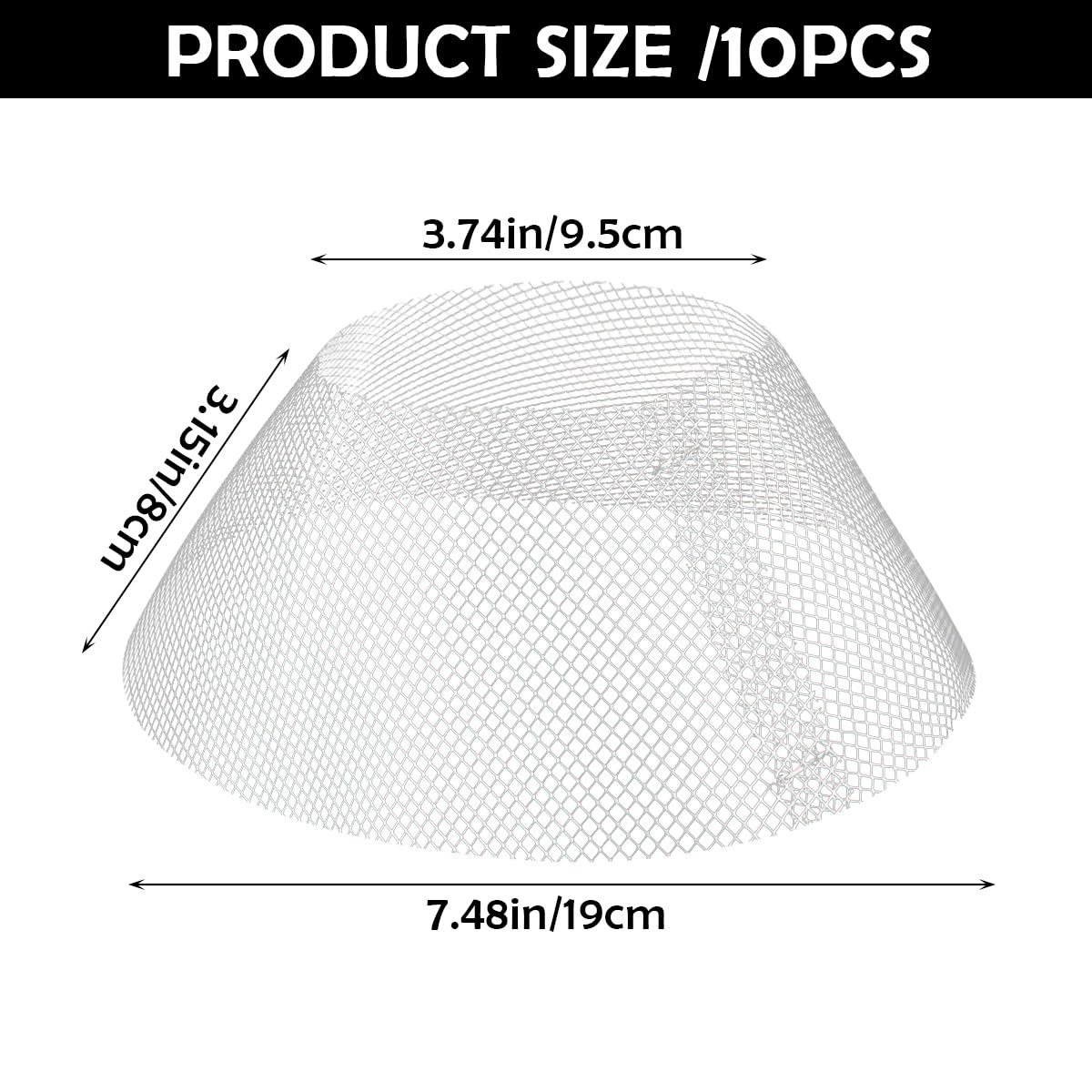 10 Pcs Round Range Hood Filters Filter Replacement Grease Net for Kitchen Range Hood (10 Count)