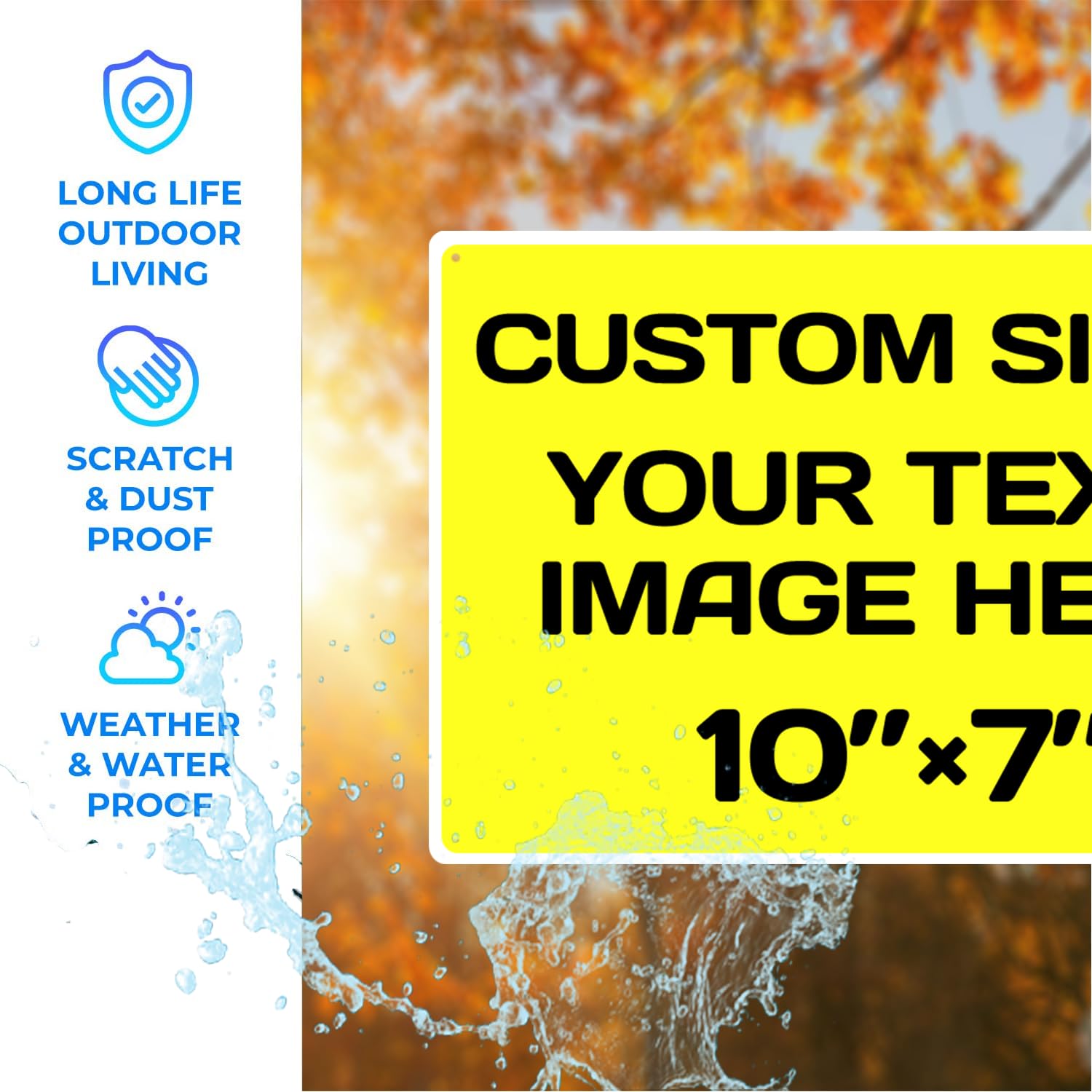Personalized Aluminum Weatherproof Metal Signs