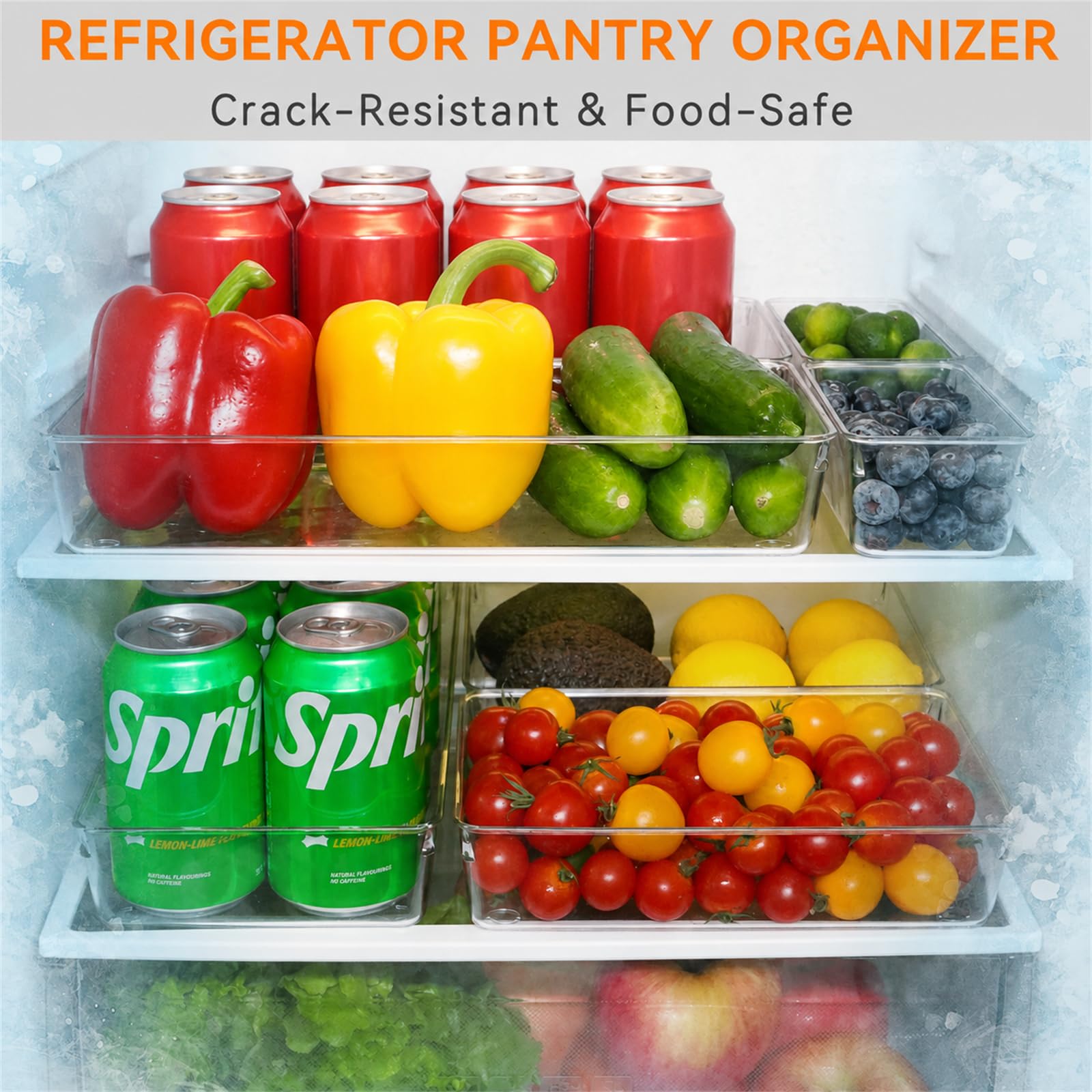 12 Pack Large Clear Plastic Drawer Organizer Trays (12 Count)