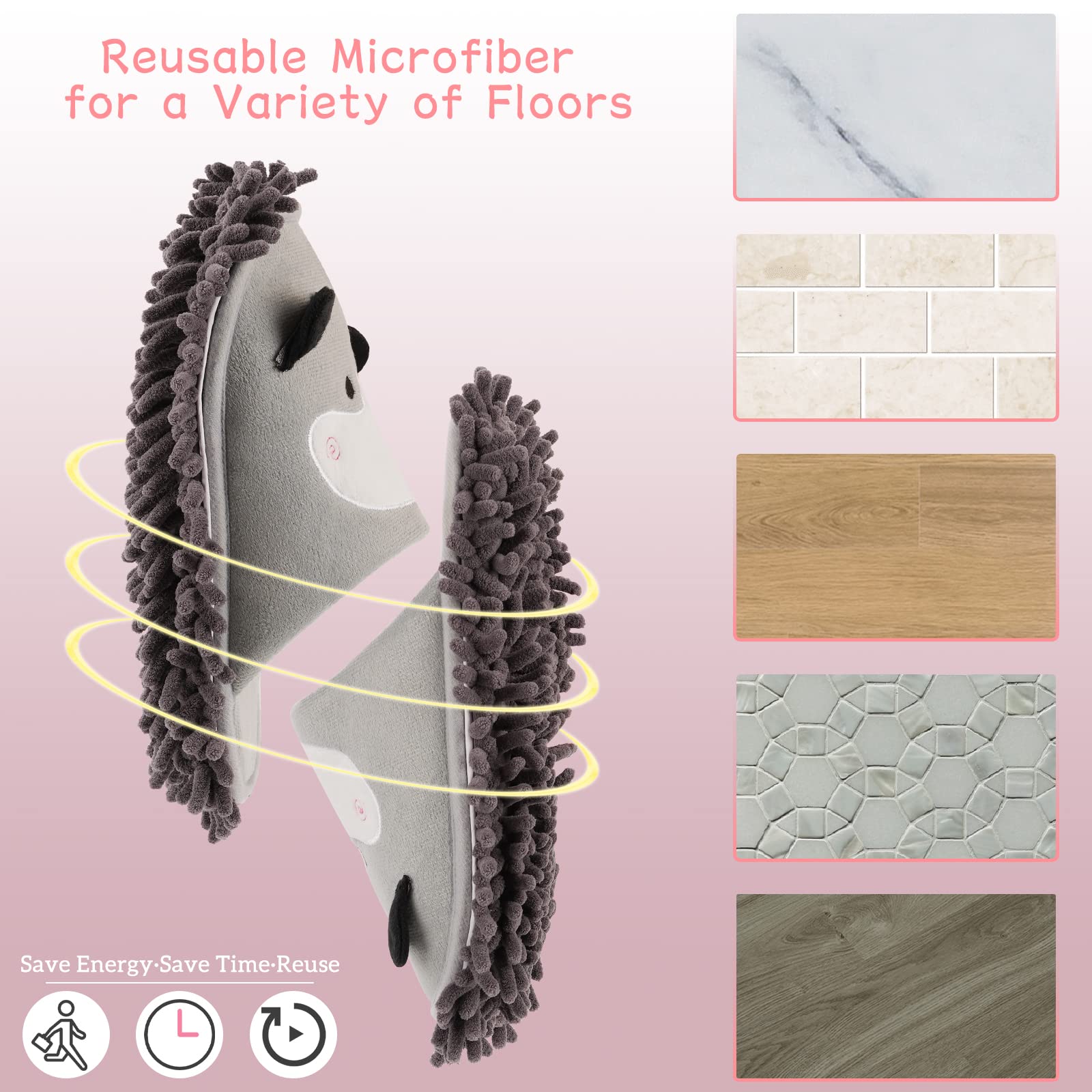 Detachable Dog Mop Slippers for Floor Dusting
