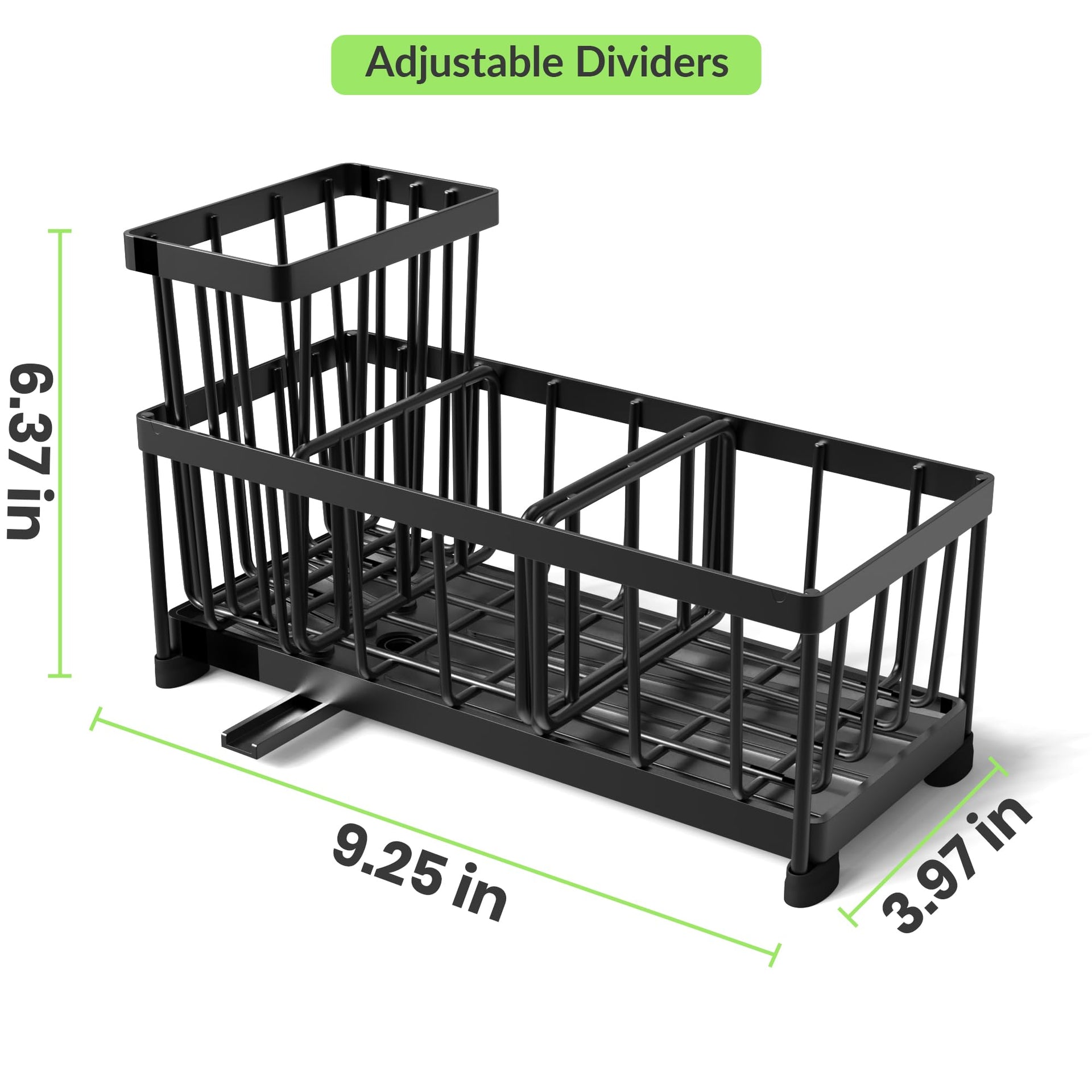 Black Sponge Holder for Kitchen Sink