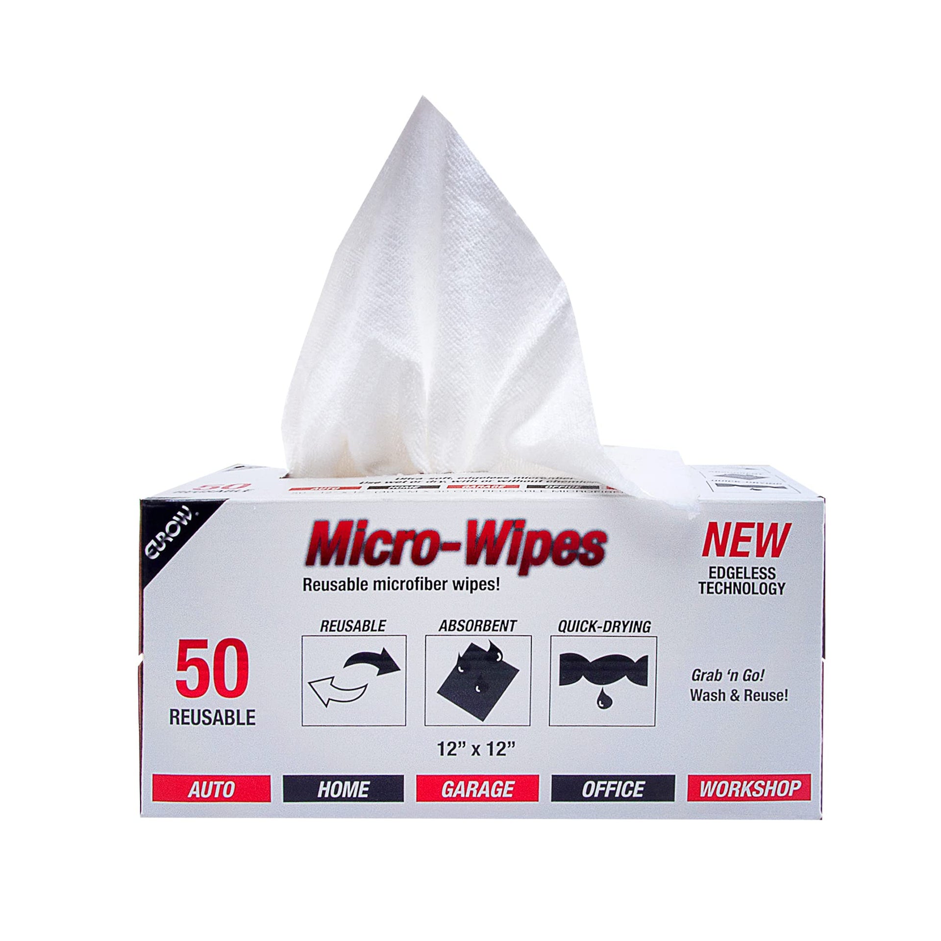 200GSM Microfiber Cleaning and Drying Cloths with Dispenser Box (50 Count)