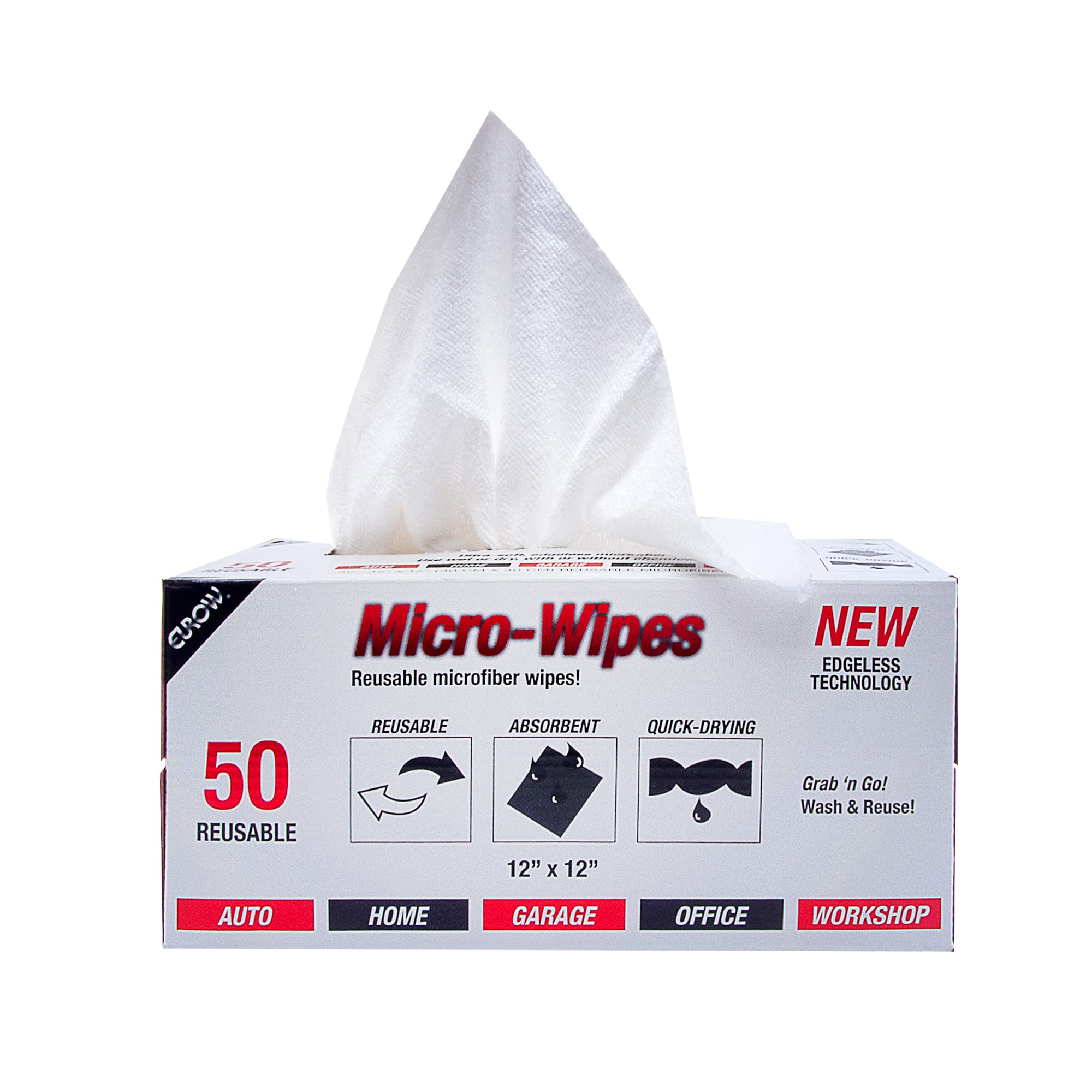 200GSM Microfiber Cleaning and Drying Cloths with Dispenser Box (50 Count)