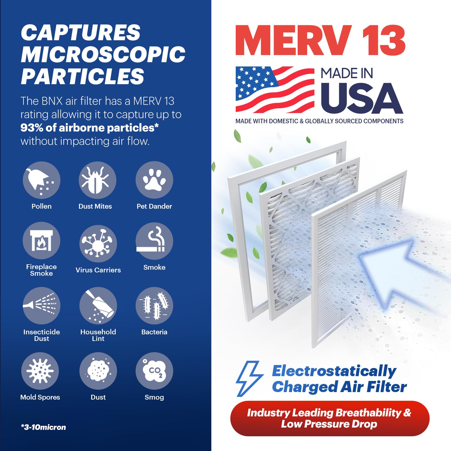 TruFilter 16x24x1 Air Filter MERV 13 (4 Count)