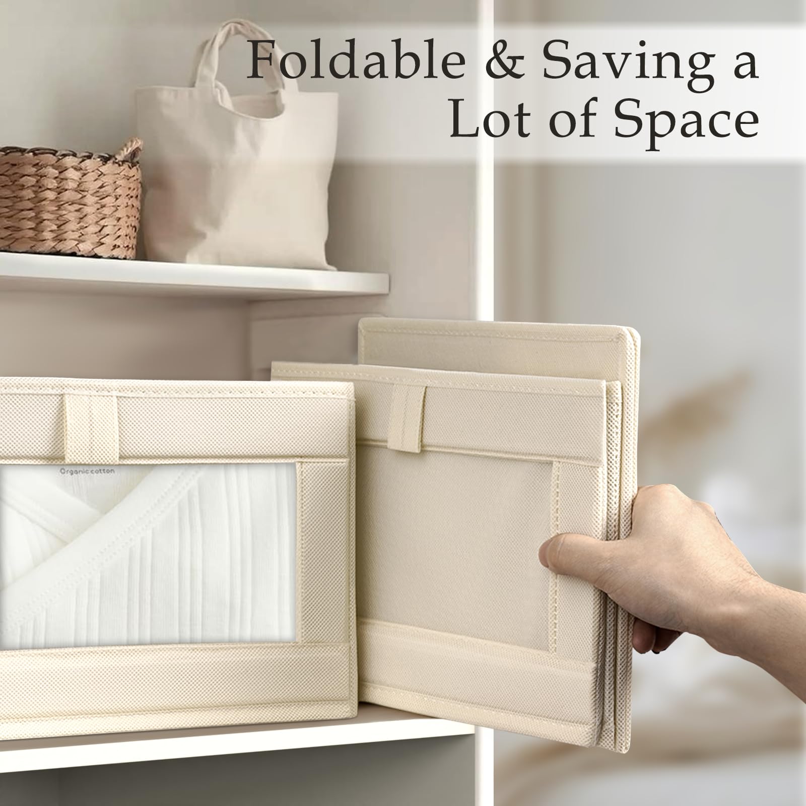 6 Pack Linen Closet Organizers and Storage (6 Count)