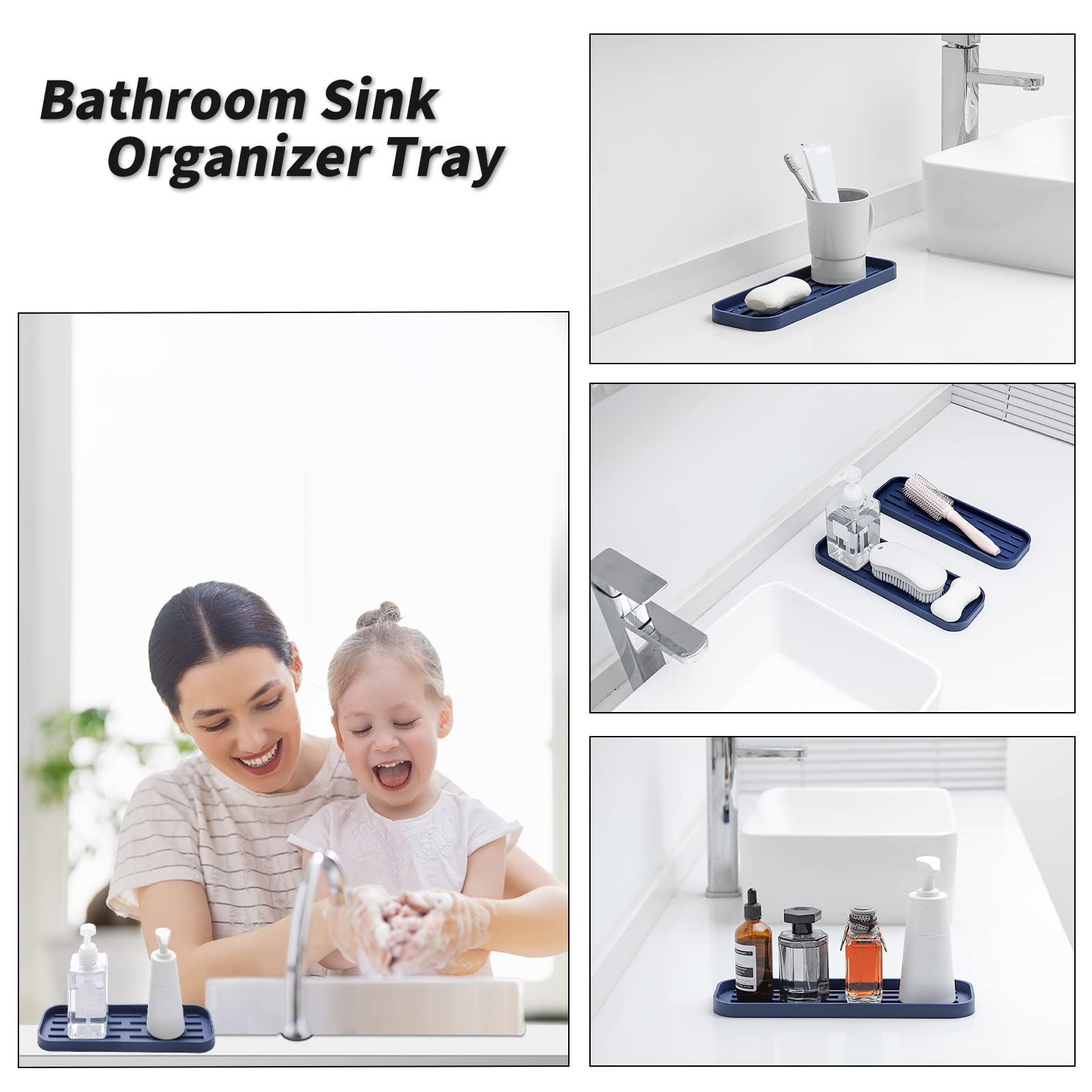 Silicone Kitchen Sink Organizer Tray for Multiple Usage