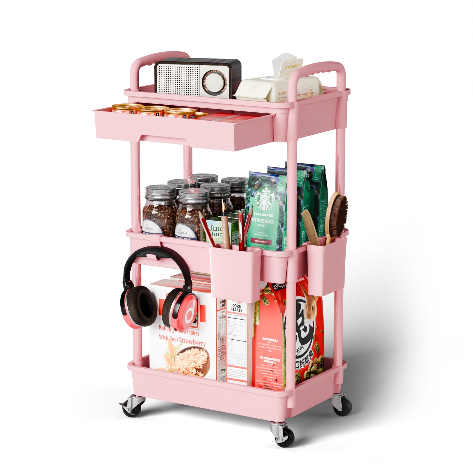 3 Tier Rolling Cart Organizer