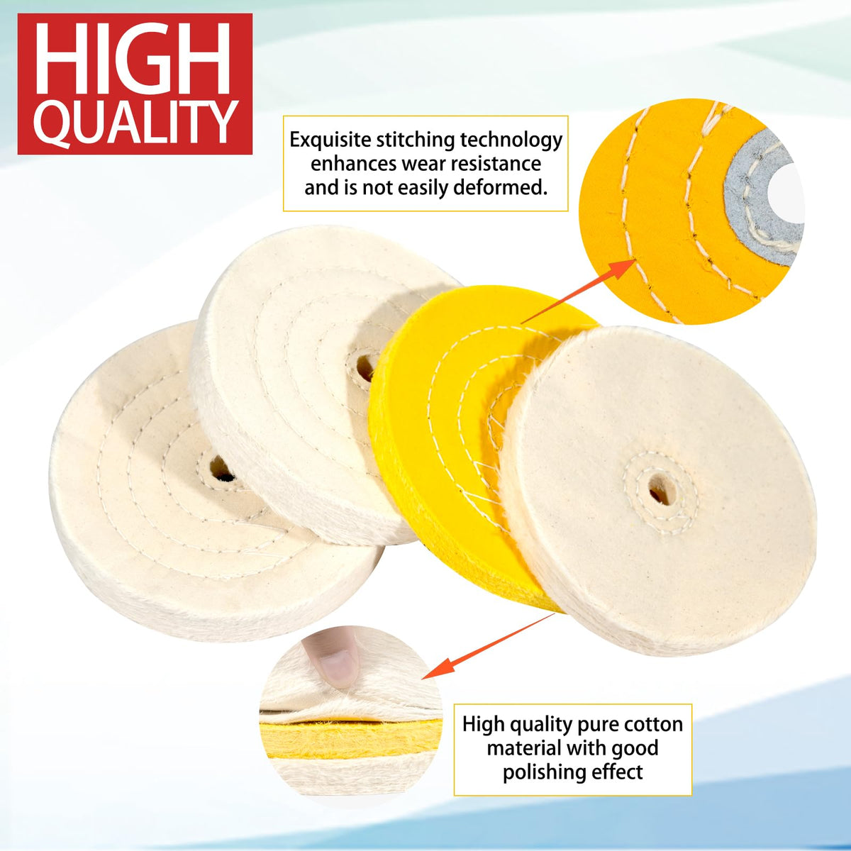 6 Inch Polishing Wheel for Bench Grinder (6 Count)