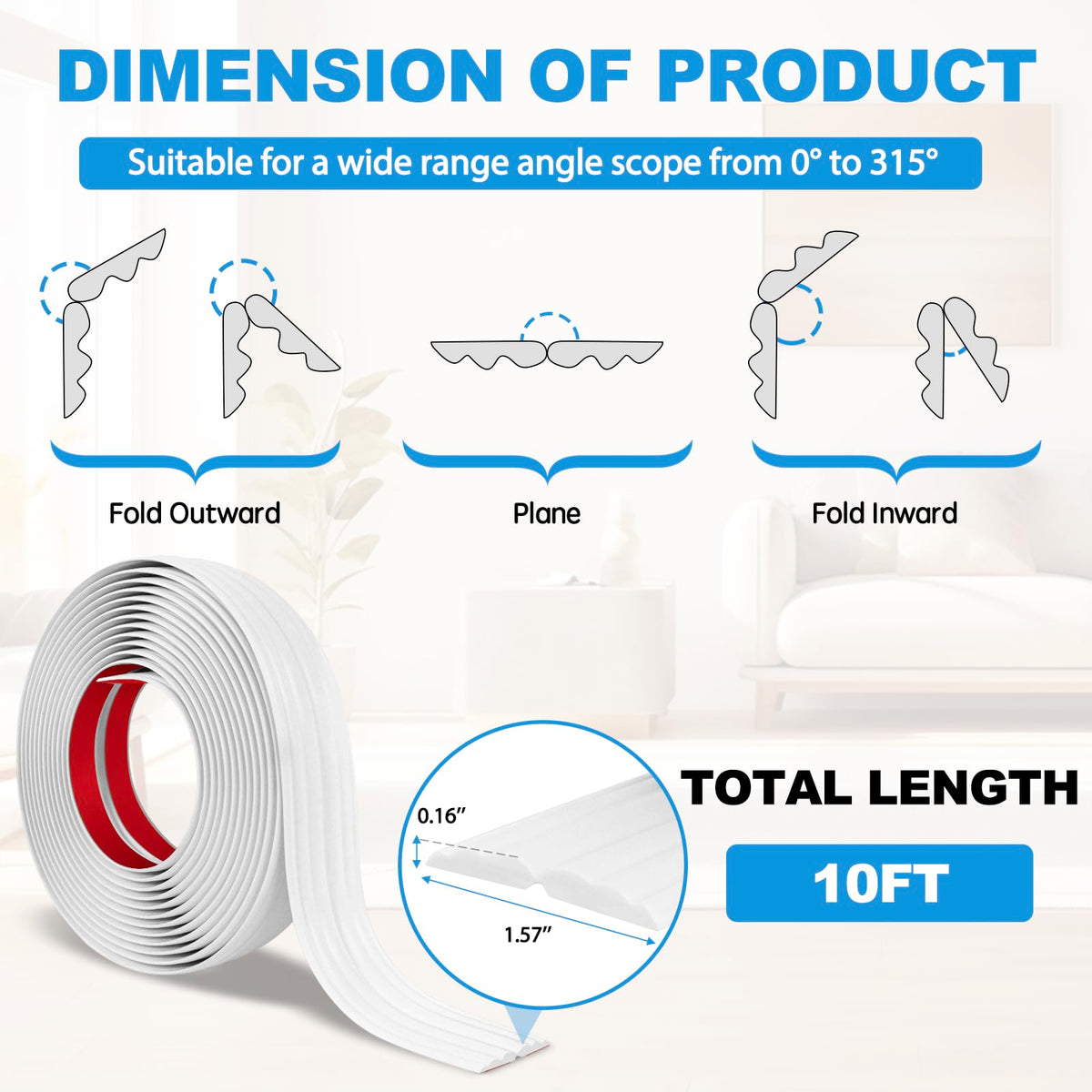 Corner Molding Trim Peel and Stick Wall Corner Protector
