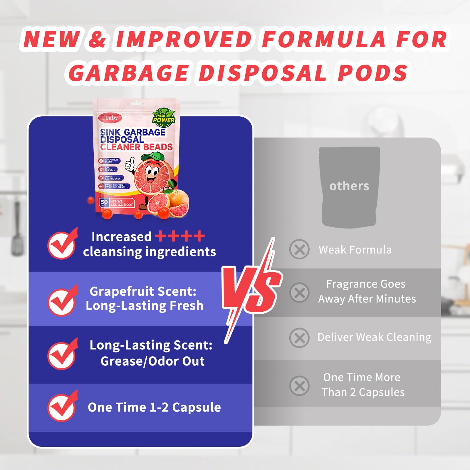 50 Count Garbage Disposal Cleaner and Deodorizer (6.7 Ounce)