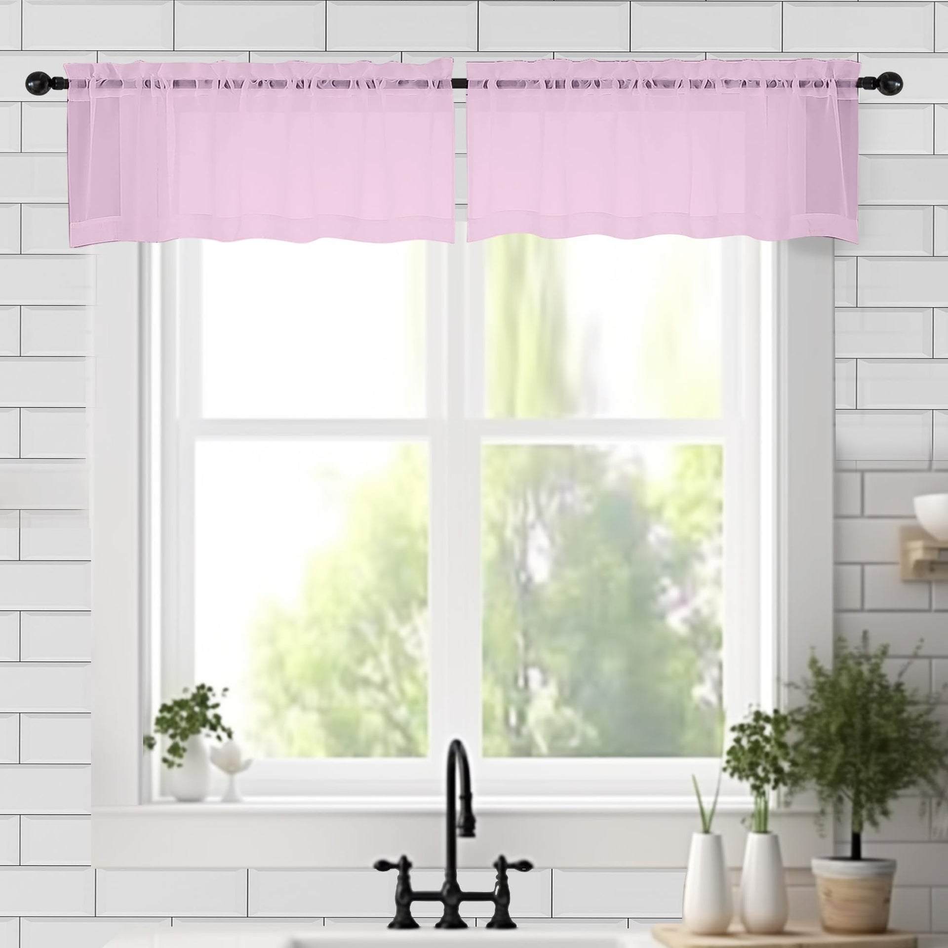 Sheer Valances for Windows 2 Pack (2 Count)