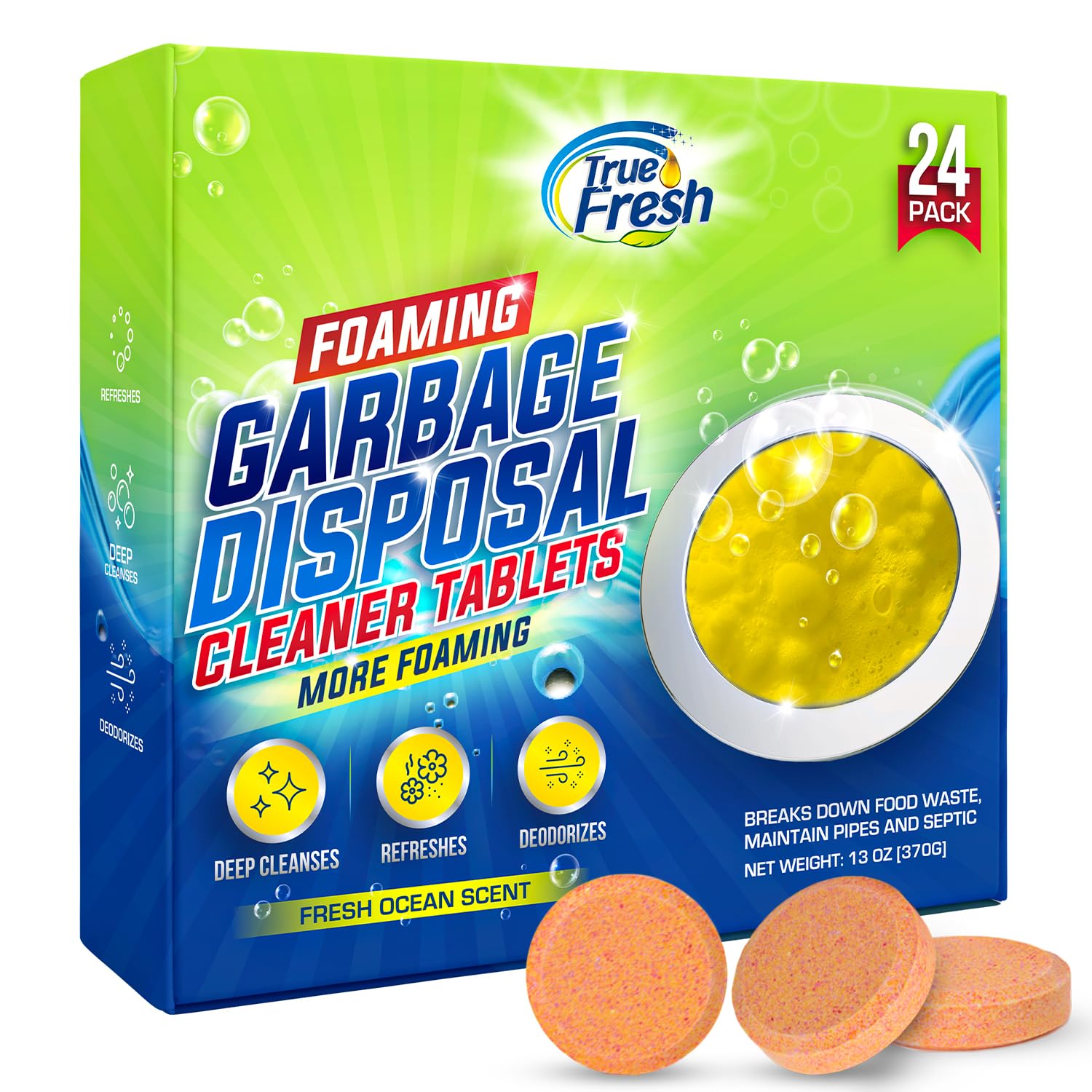 Garbage Disposal Cleaner Tablets (24 Count)