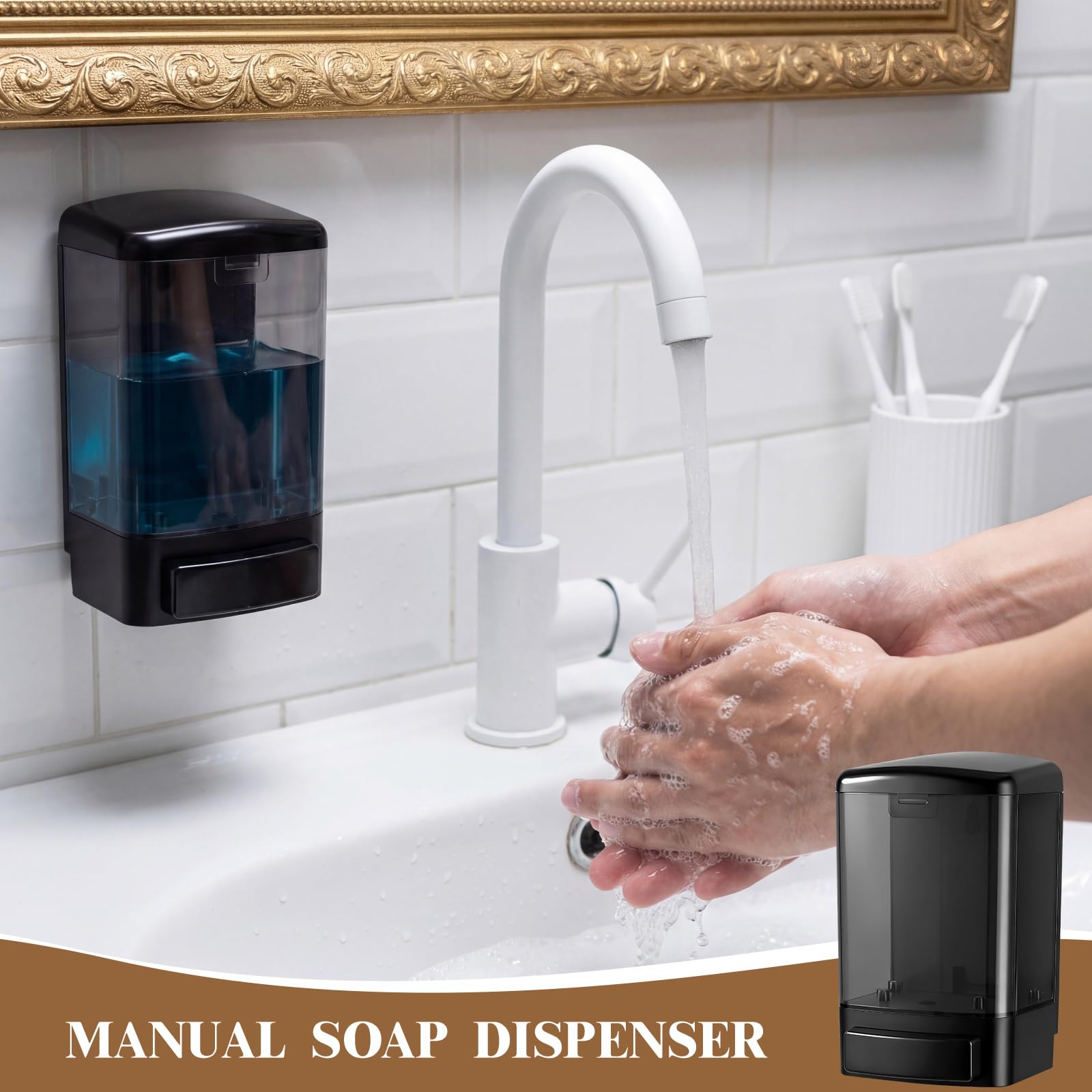 4 Pcs Wall Mounted Soap Dispenser (4 Count)