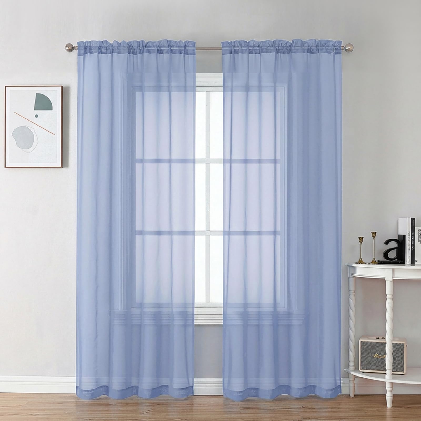 Sheer Curtains 72 Inch Length 2 Panels (2 Count)