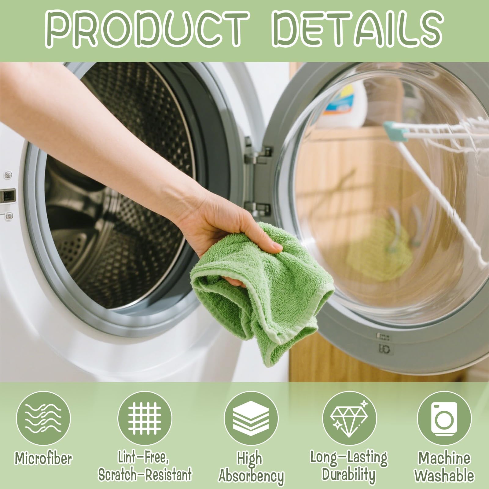 4 Pack Extra Large Microfiber Cleaning Cloths 20"x30" (4 Count)