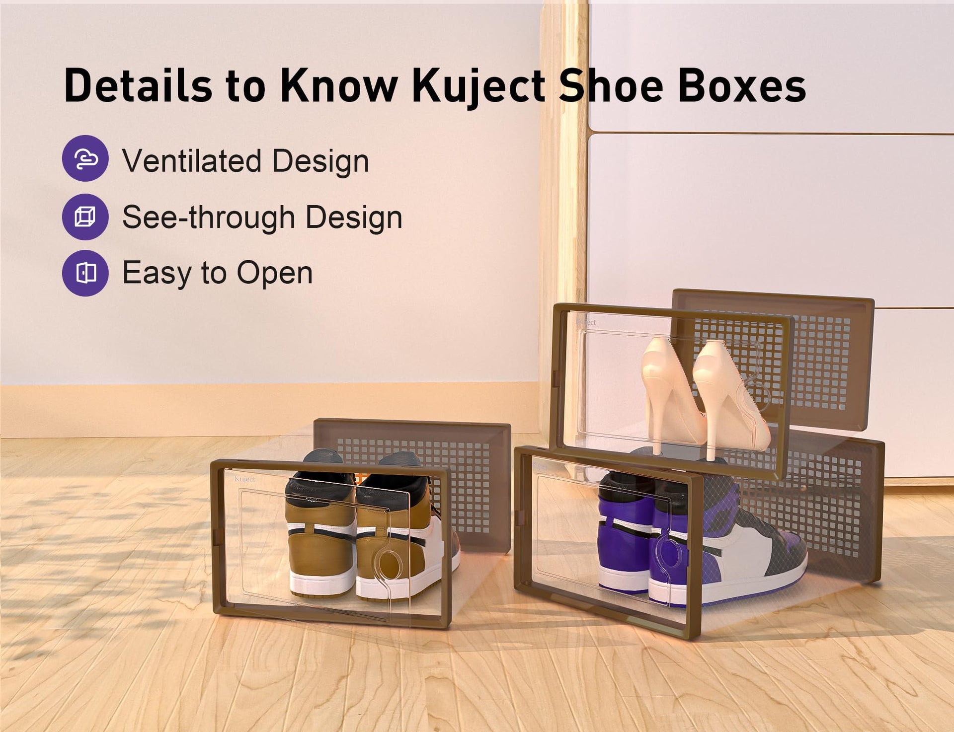 X Large Shoe Storage Boxes 12 Pack (12 Count)