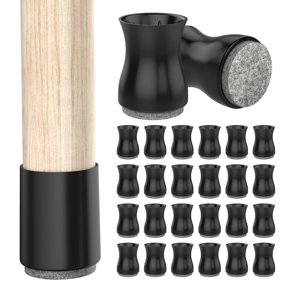 Chair Leg Floor Protectors (24 Count)