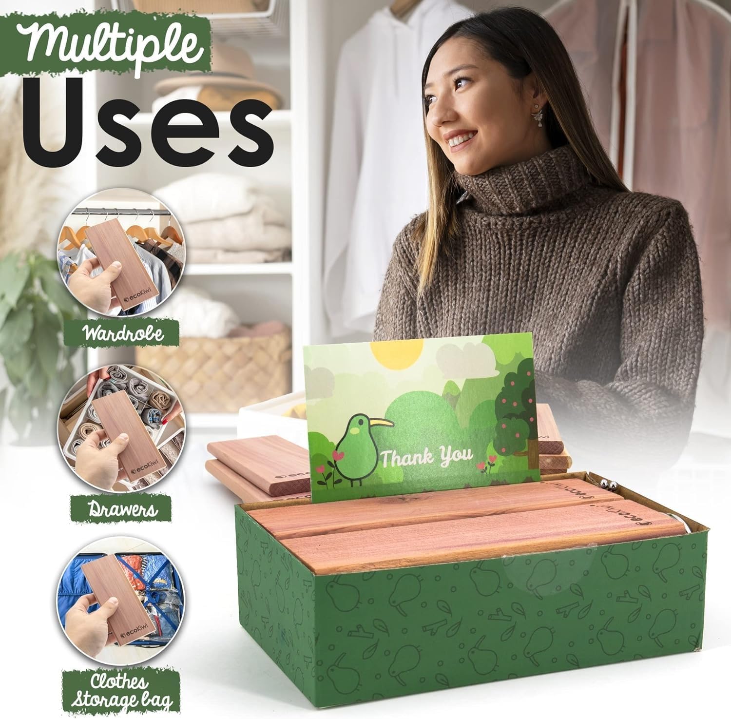 Cedar Blocks for Clothes Storage (10 Count)