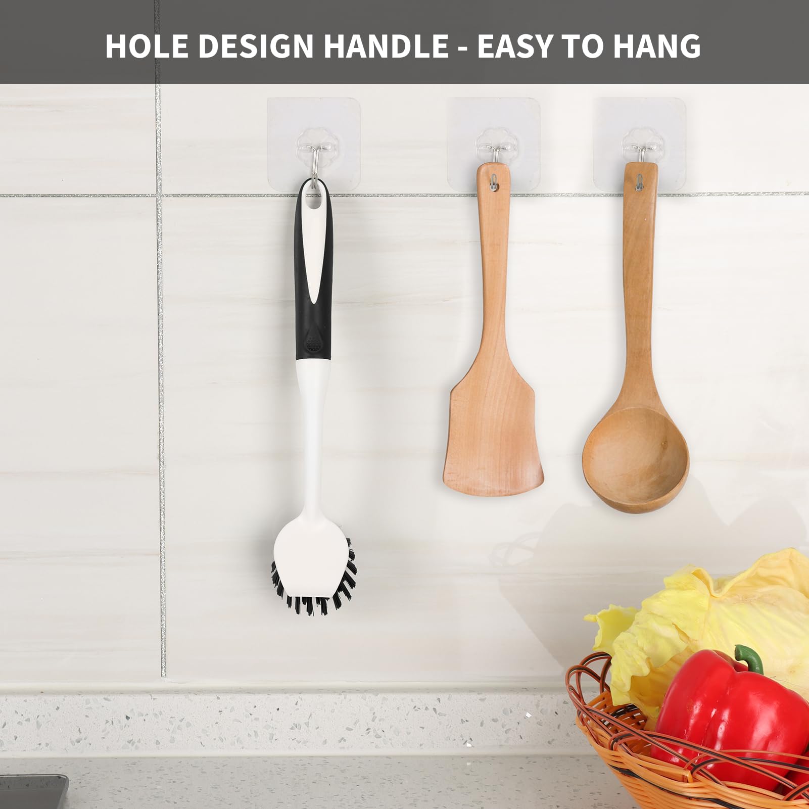 Dish Brush with Handle (2 Count)