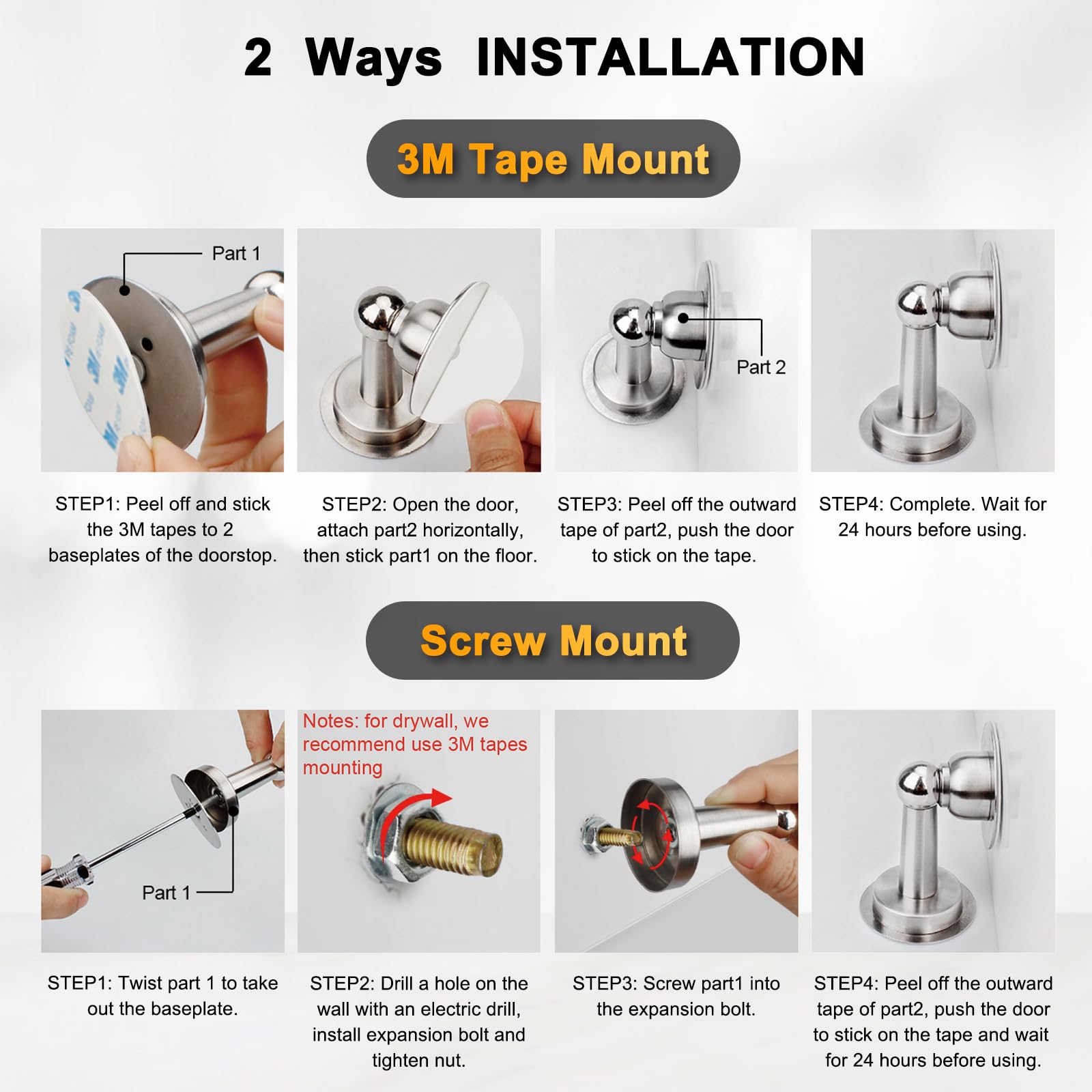 6 Pack Magnetic Door Stopper (6 Count)