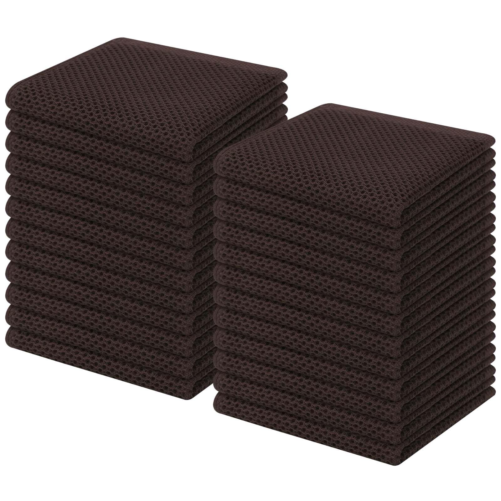 100% Cotton Waffle Weave Kitchen Dish Cloths 24 (24 Count)