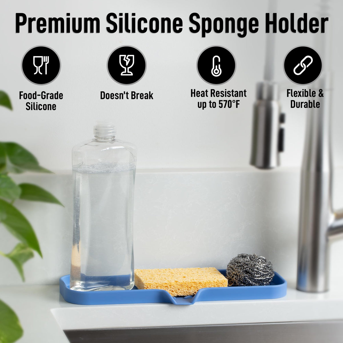 Large Silicone Sponge Holder