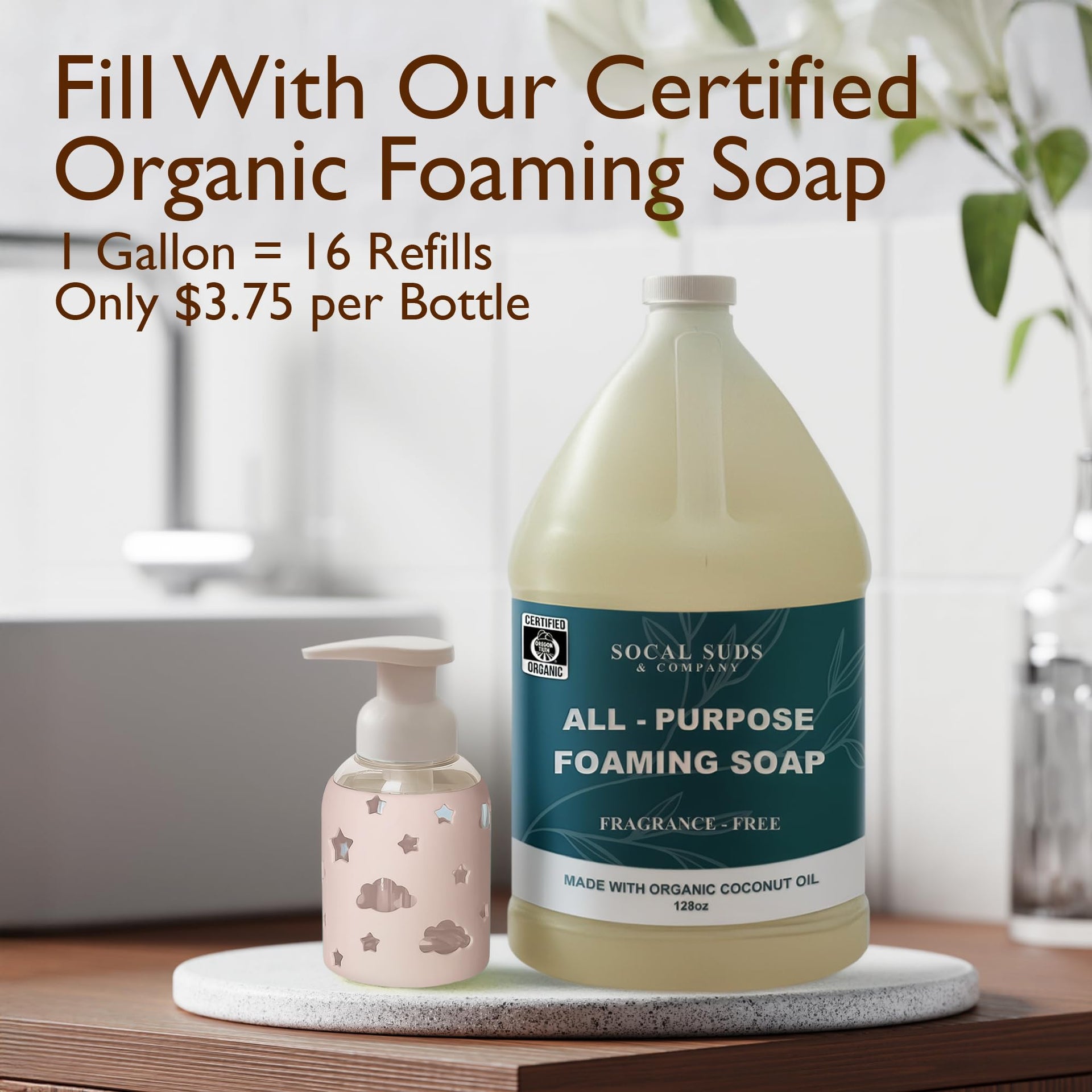 Foaming Hand Soap Dispenser Glass