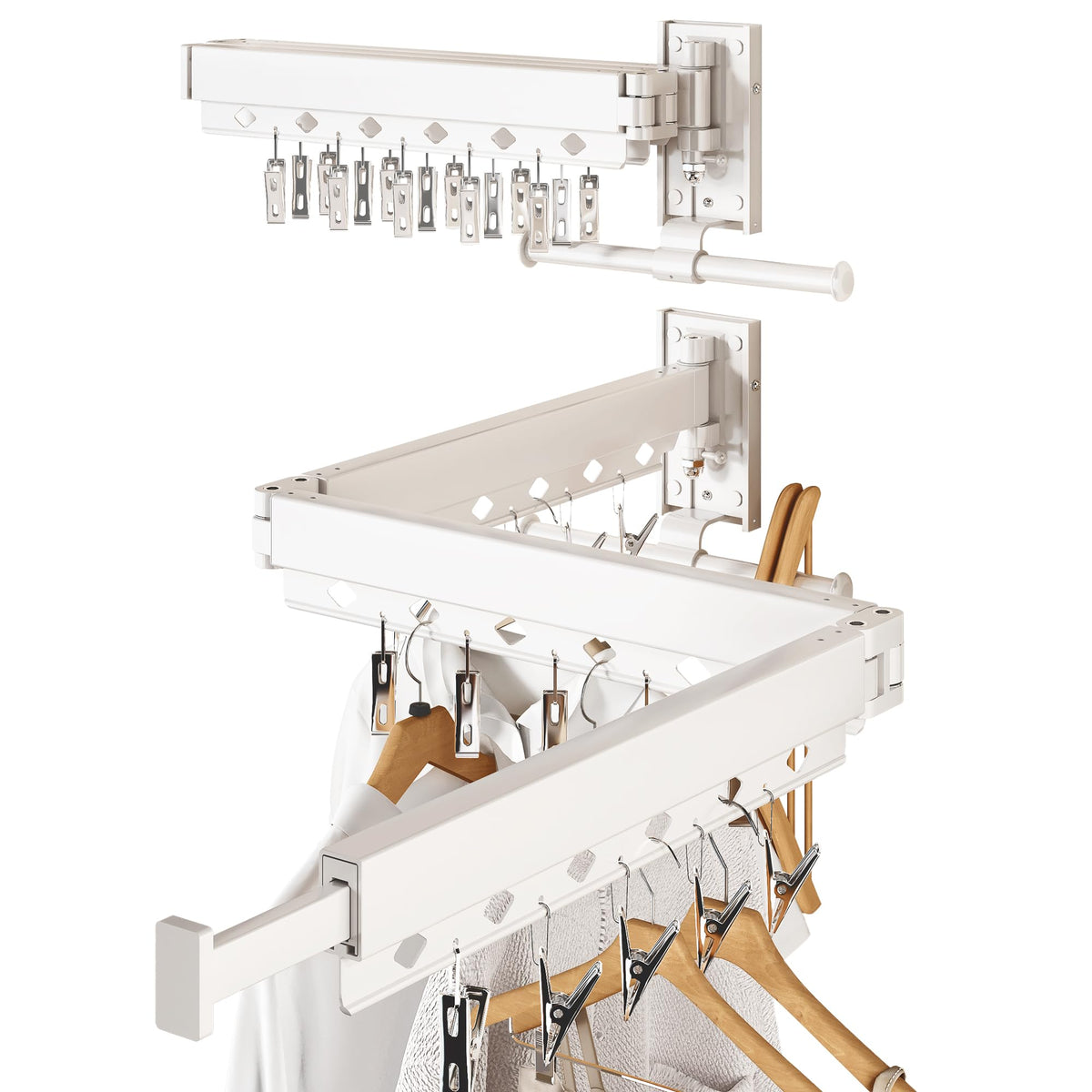 Wall Mounted Collapsible Clothes Drying Rack