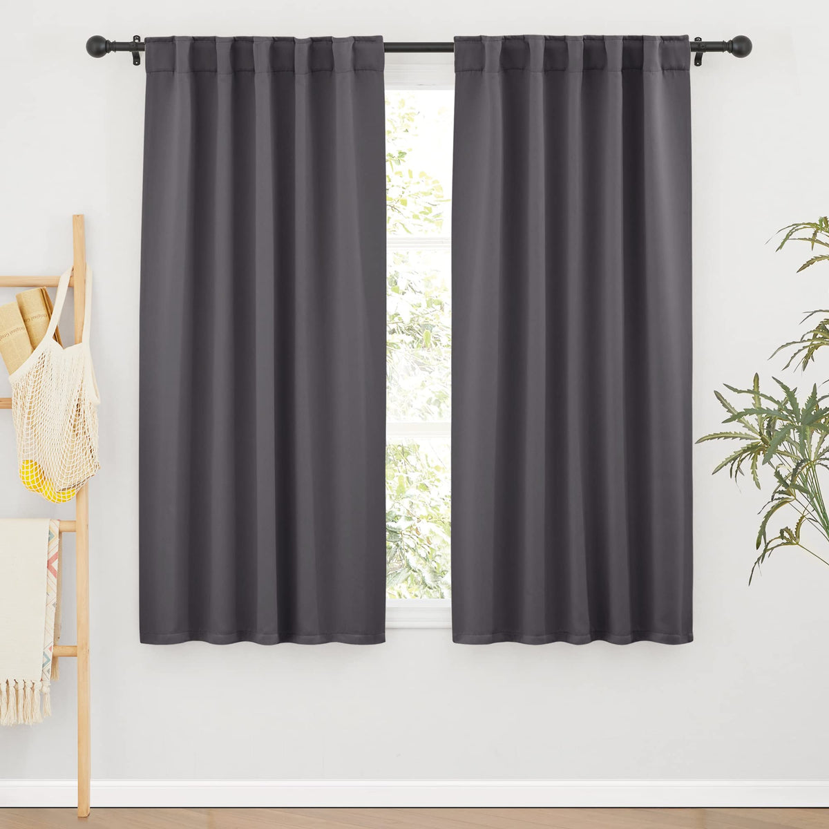 Blackout Curtains 63 inches Long for Bedroom (2 Count)