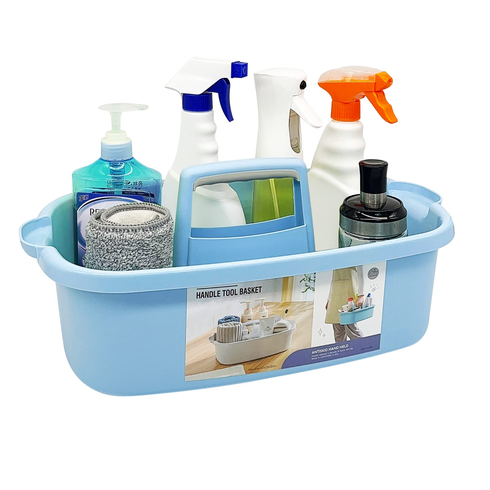 Multi Purpose Plastic Cleaning Caddy with Handle