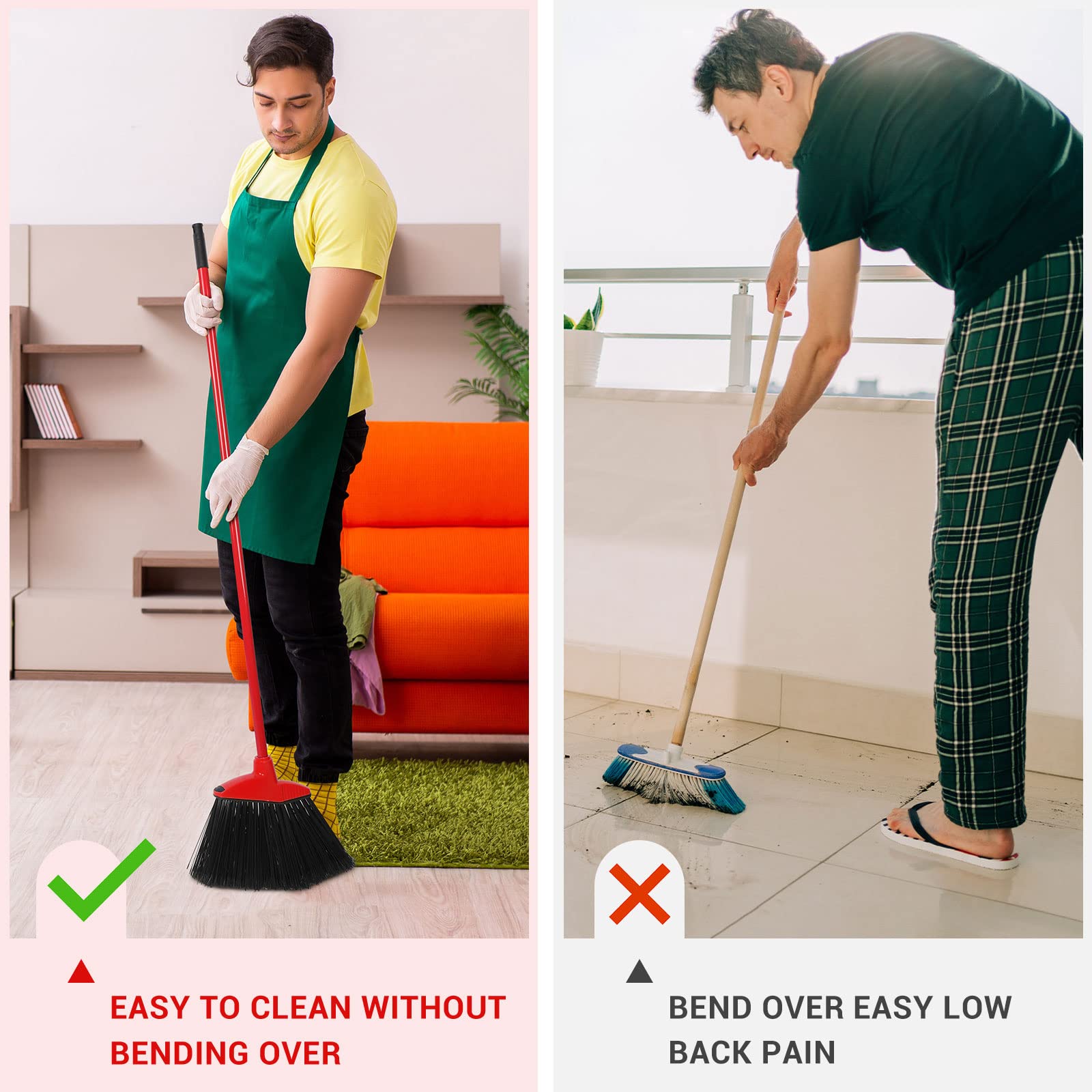 12 Pcs Heavy Duty Broom Bulk