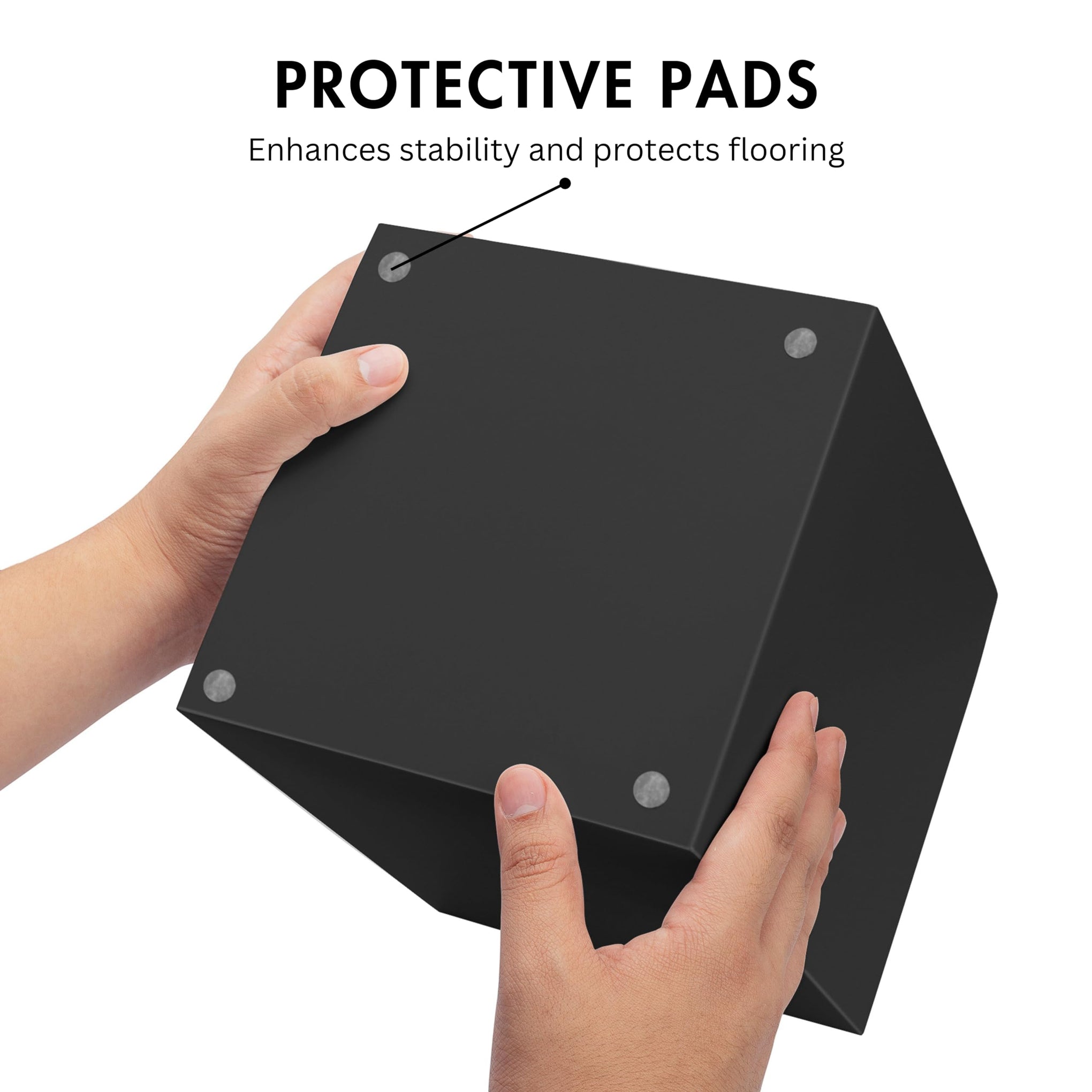 Matte Black Square 2 Gallon Trash Can for Home and Bathroom