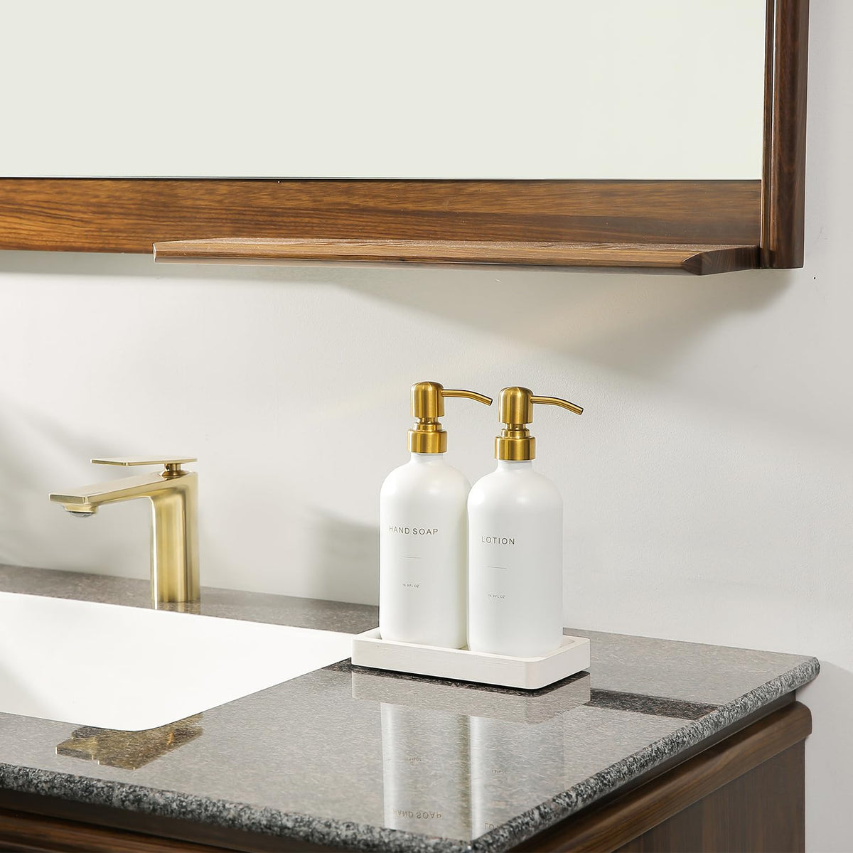 Gold Soap Dispenser Bathroom Set (2 Count)