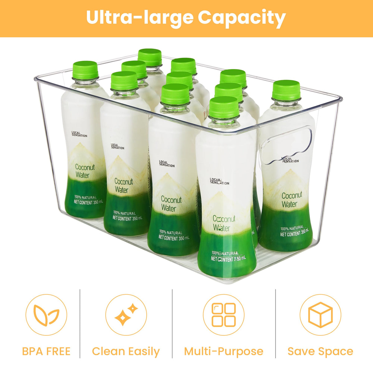 10 Pack Clear Storage Bins (10 Count)