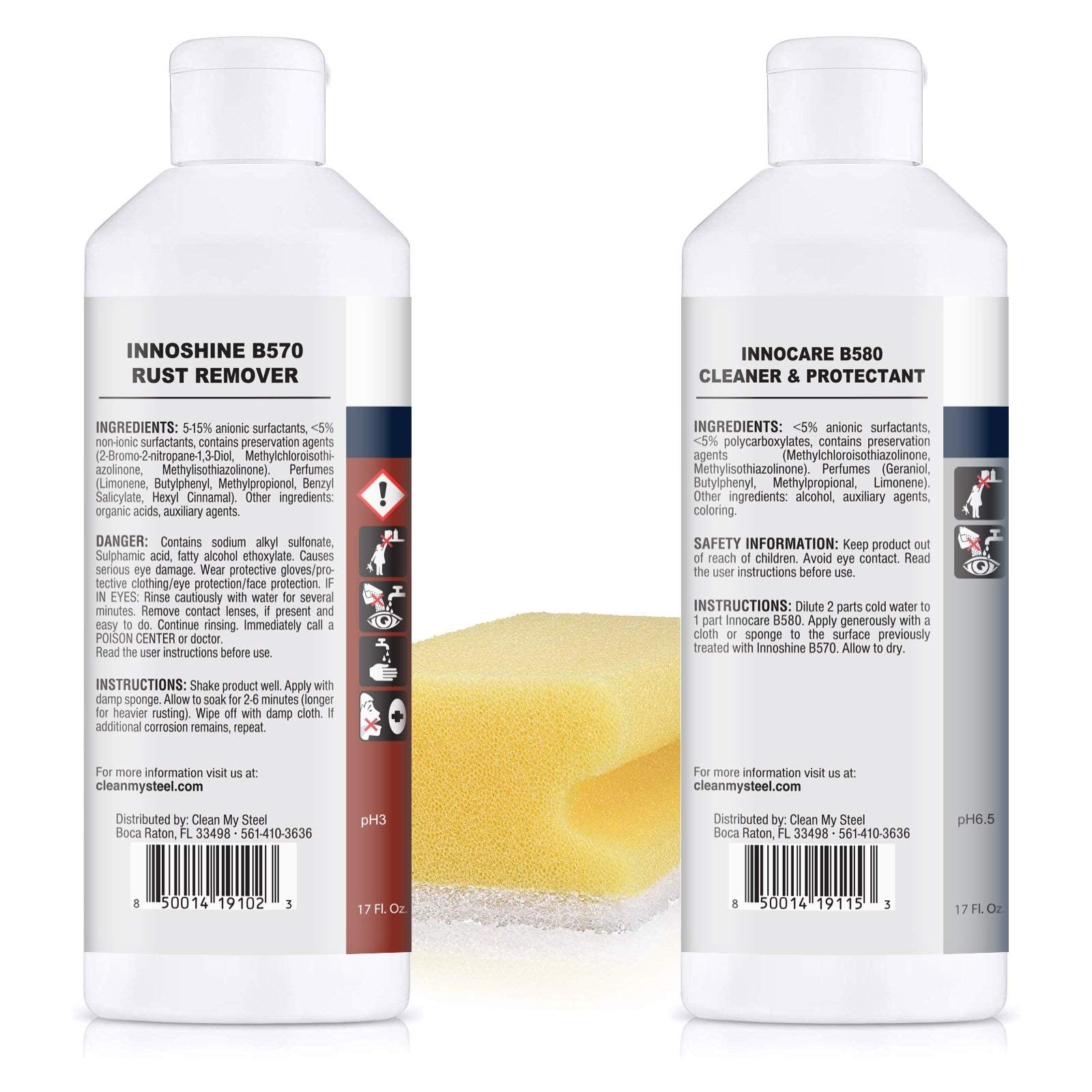 Stainless Steel Rust Remover Kit 17 Fl Oz (34 Fl Oz)