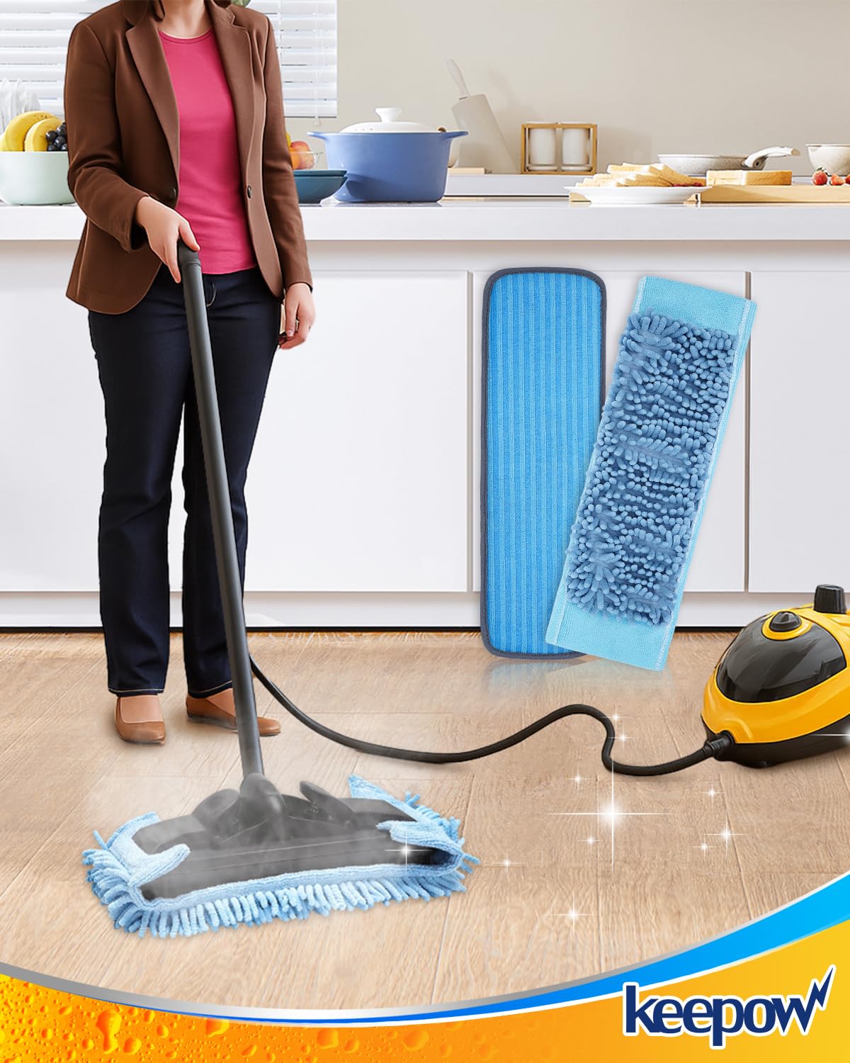 Steam Mop Pad Compatible with Wagner Steamer Pads 905e (4 Count)