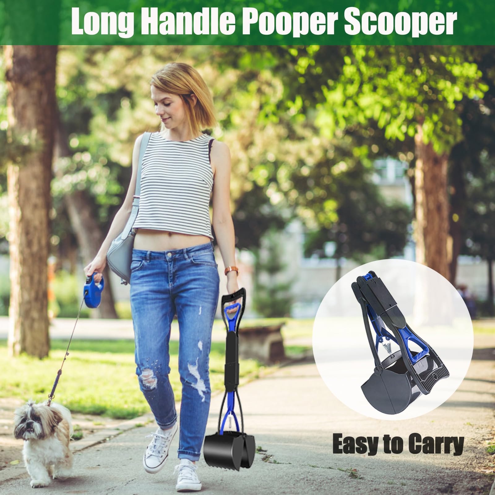 Outdoor Dog Poop Trash Can with Pooper Scooper for Yard