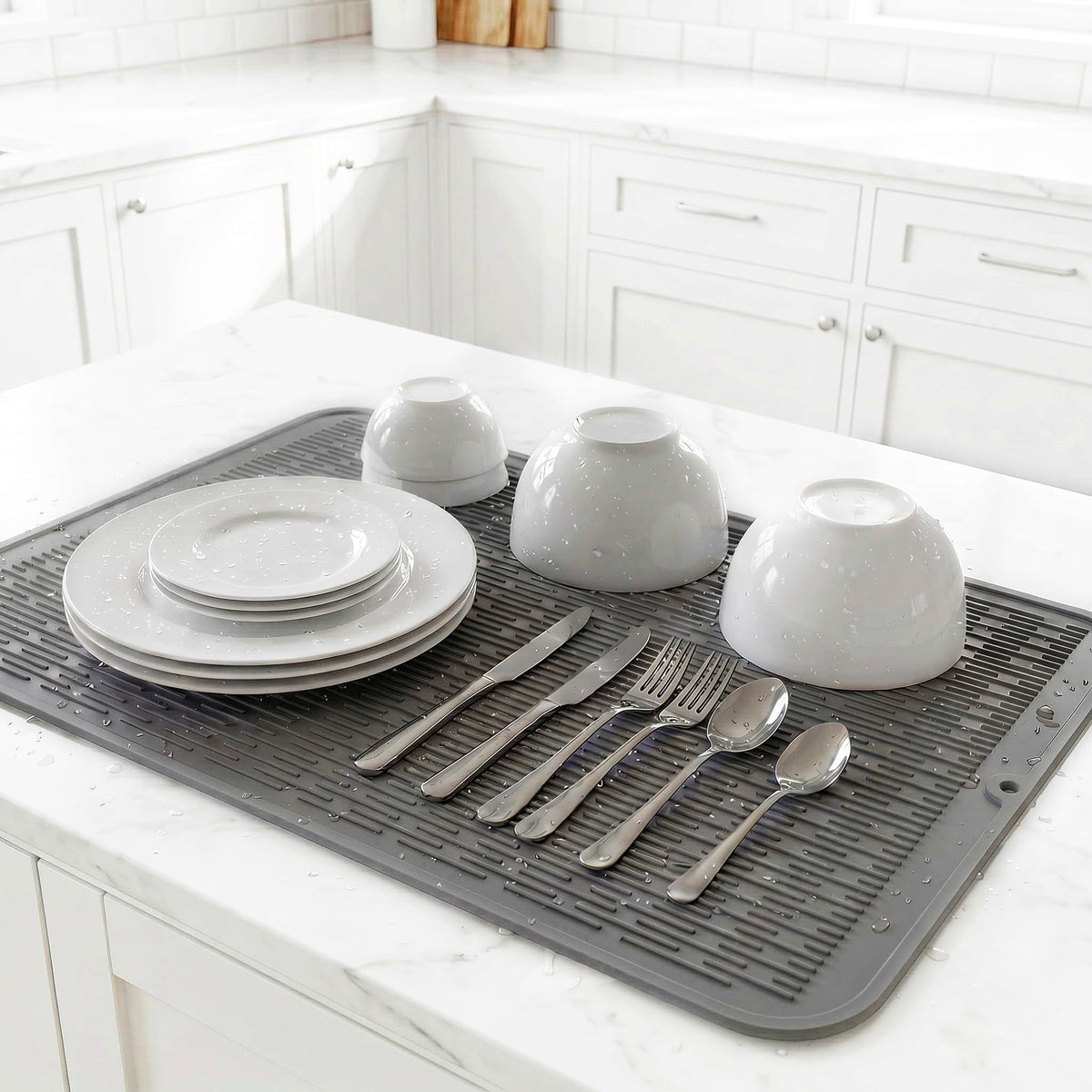 Silicone Dish Drying Mat for Multiple Usage