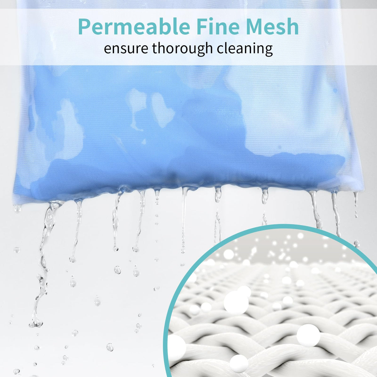 12x16 Inch Mesh Laundry Bag 2 Pack Small Lingerie Sock Bag Washing Machine Soft Fine Mesh Zipper Laundry Bra Underwear Wash Bag for Home Travel Don't Drying (2 Count)
