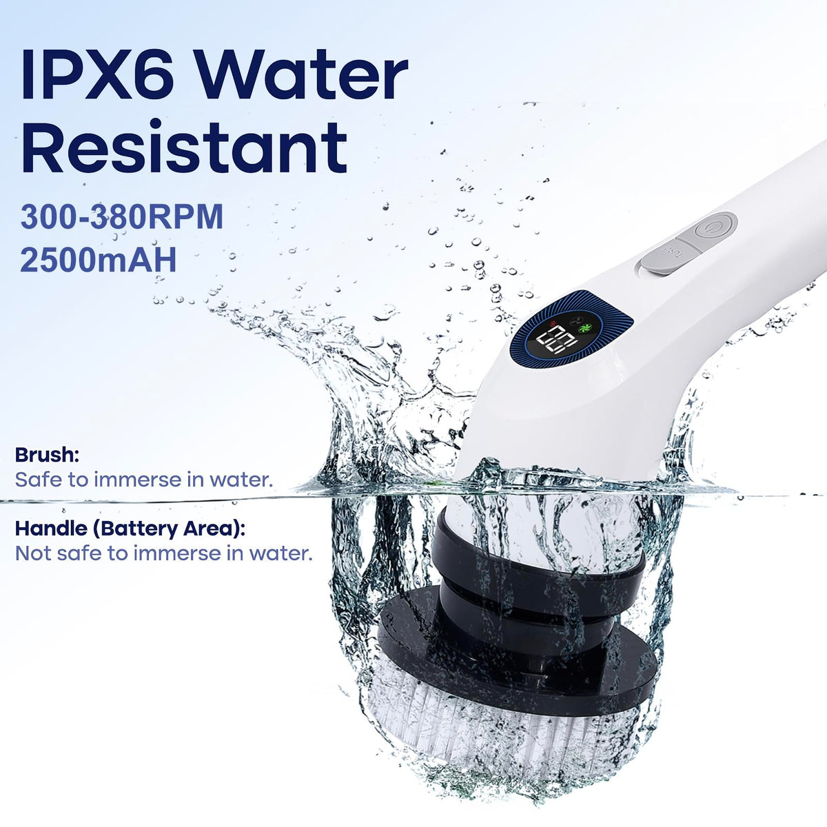 Electric Spin Scrubber for Cleaning with 7 Replaceable Heads
